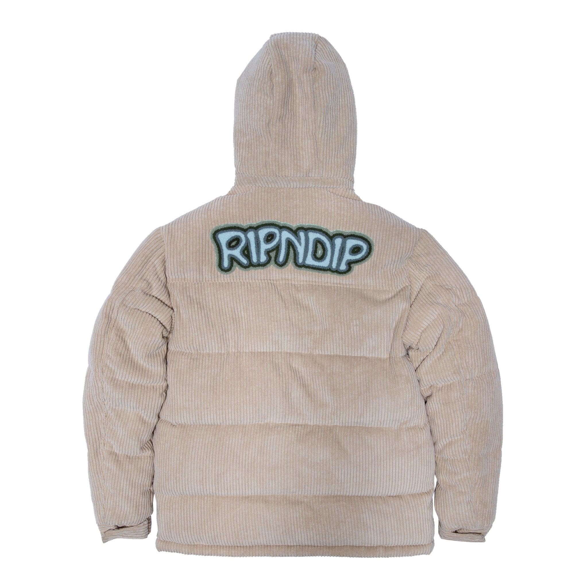 351545 Intertwined Corduroy Puffer Jacket (Khaki)
