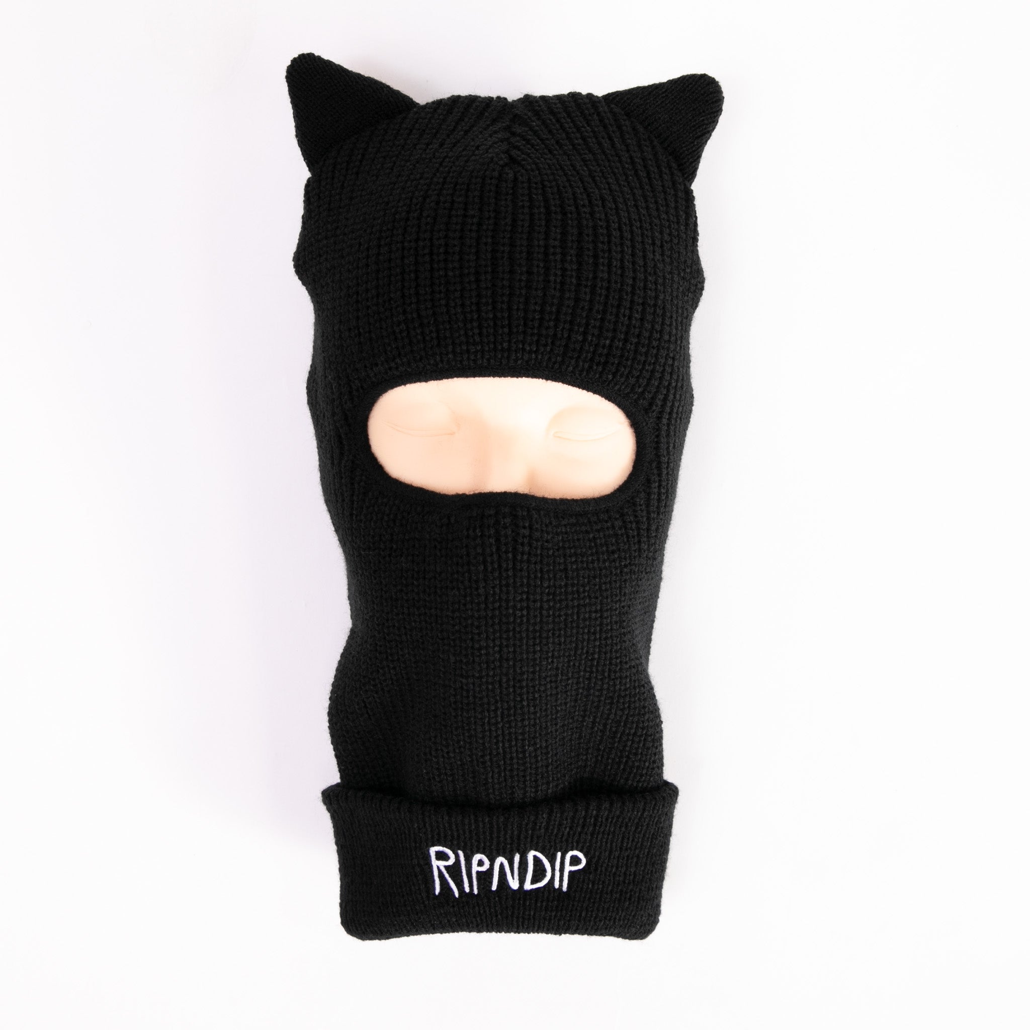 RIPNDIP Jermal Ears Ribbed Balaclava (Black)