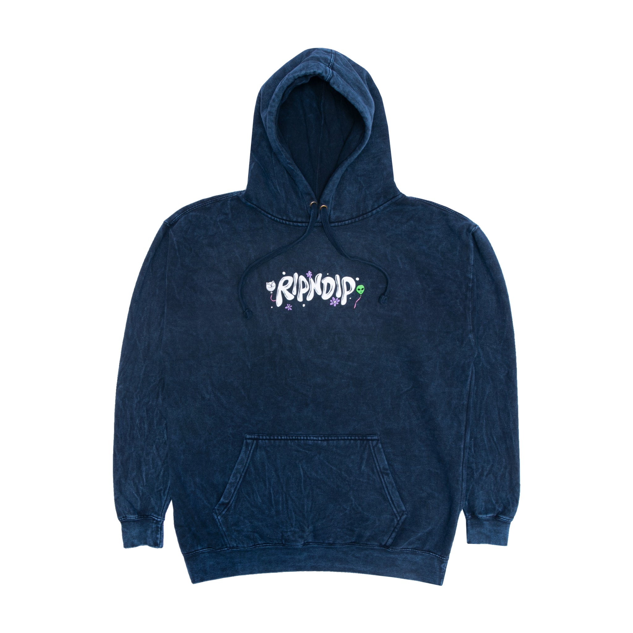 RIPNDIP Super High Hoodie (Navy Mineral Wash)