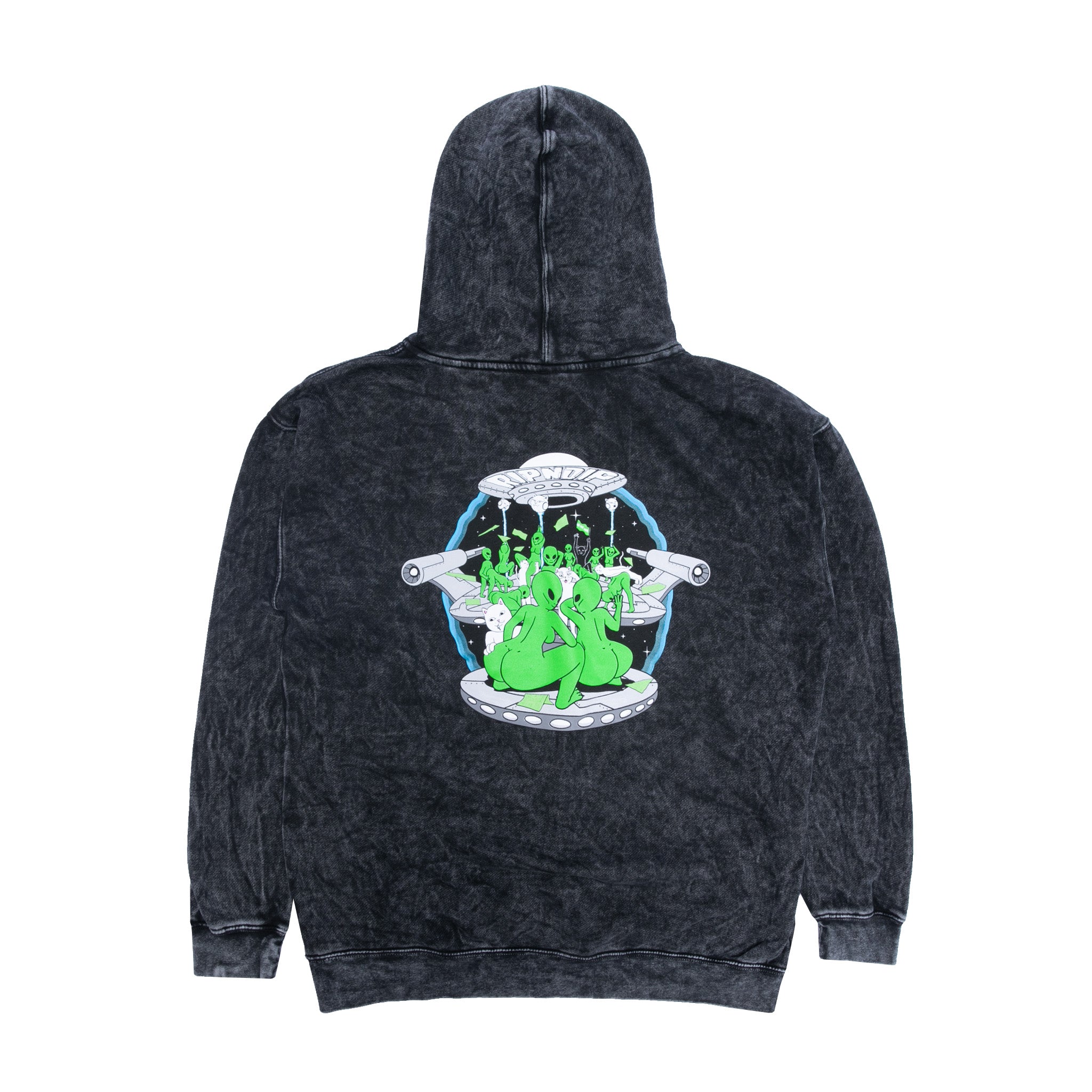 RIPNDIP Stripndip Hoodie (Black Mineral Wash)