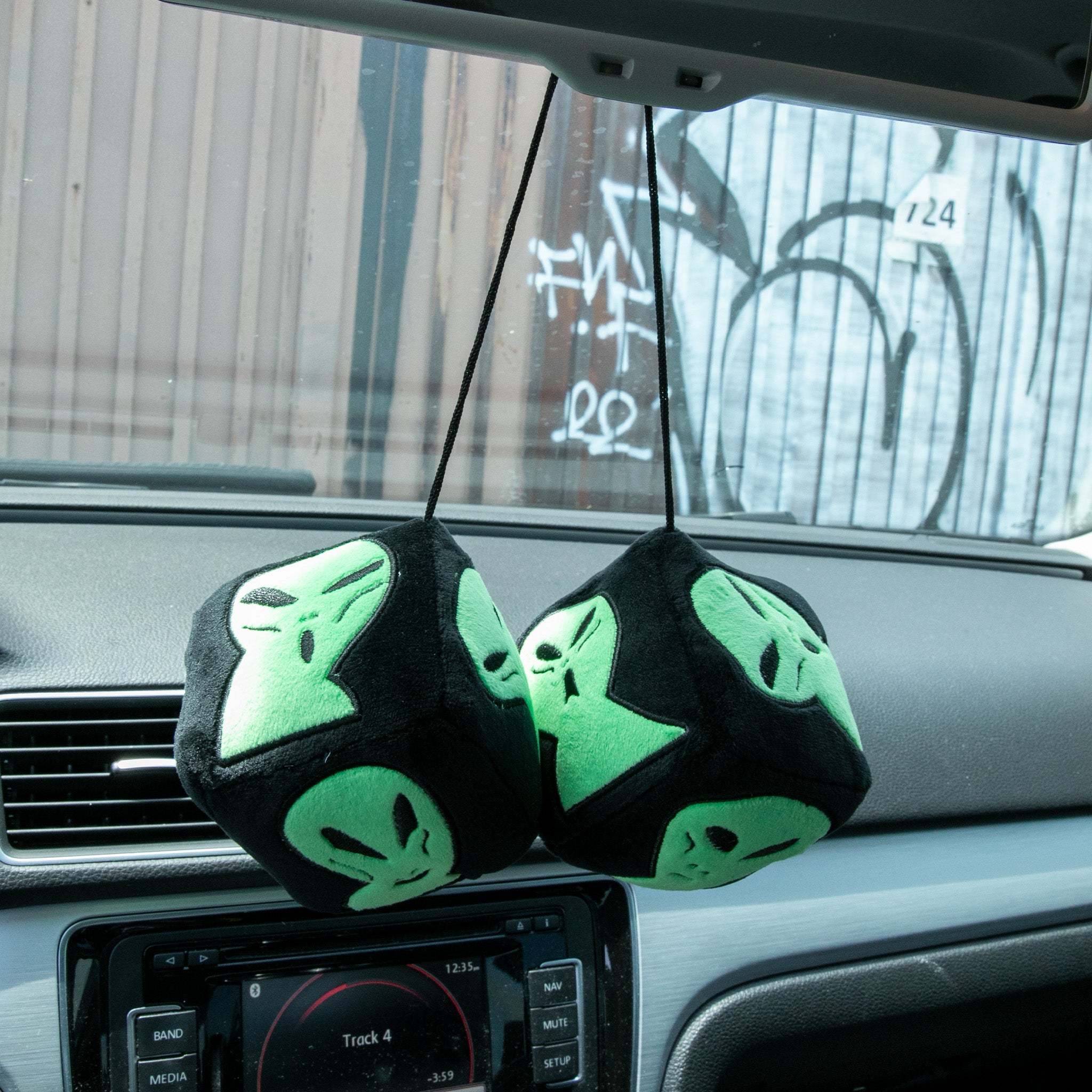 RIPNDIP We Out Here Fuzzy Dice (Black)
