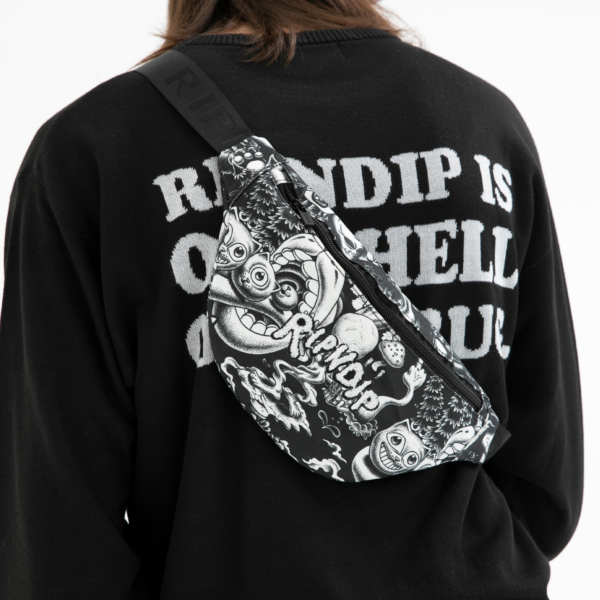RIPNDIP Dark Twisted Fantasy Fanny Pack (Black/White)