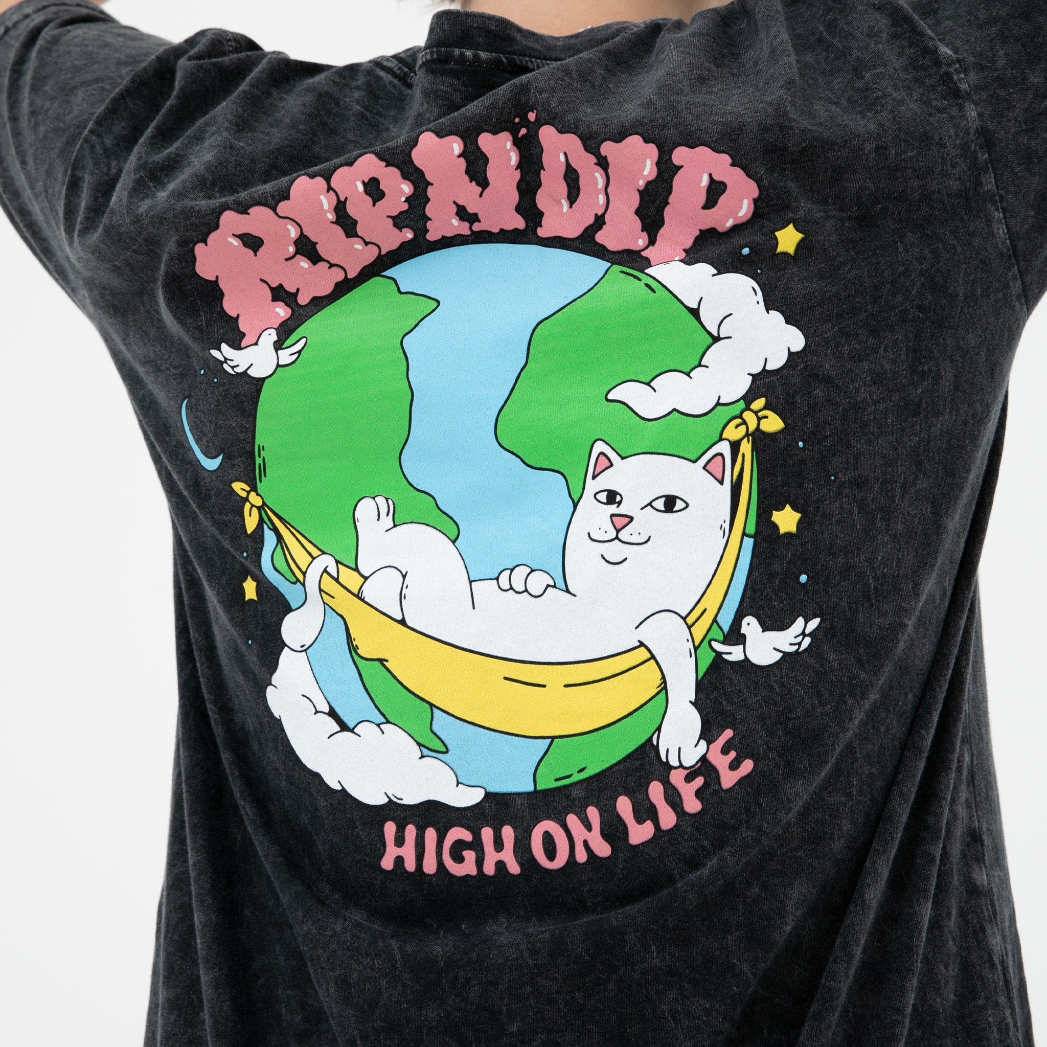 RIPNDIP High On Life Tee (Black Mineral Wash)