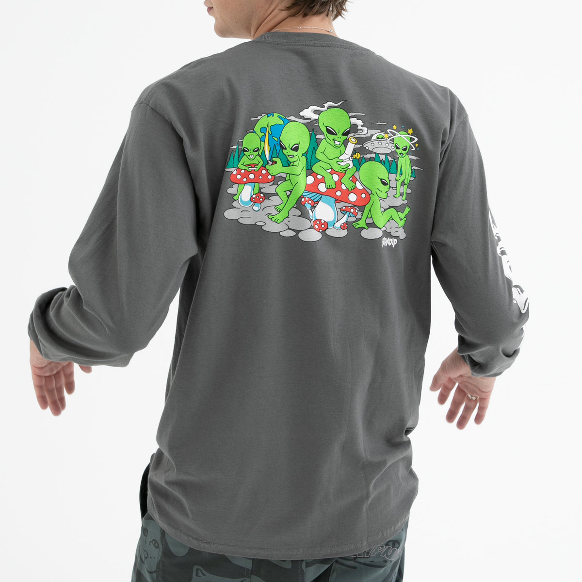 RIPNDIP Space Gang Long Sleeve (Charcoal)