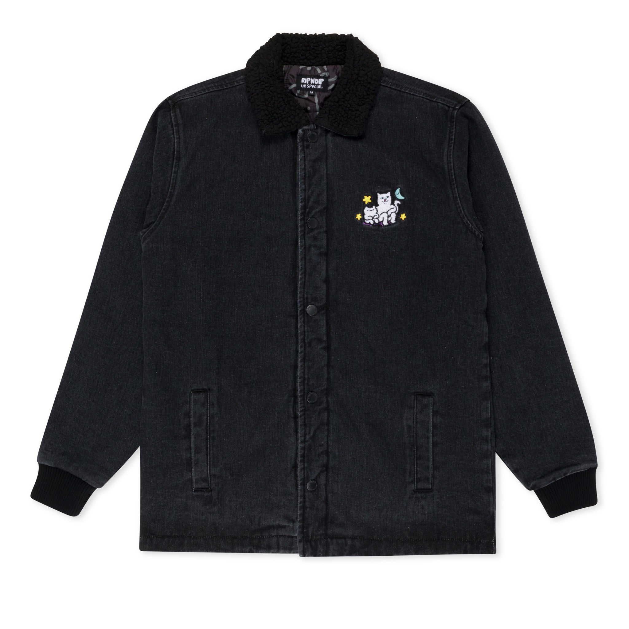 RIPNDIP Buddies In Space Jacket (Black Denim Wash)