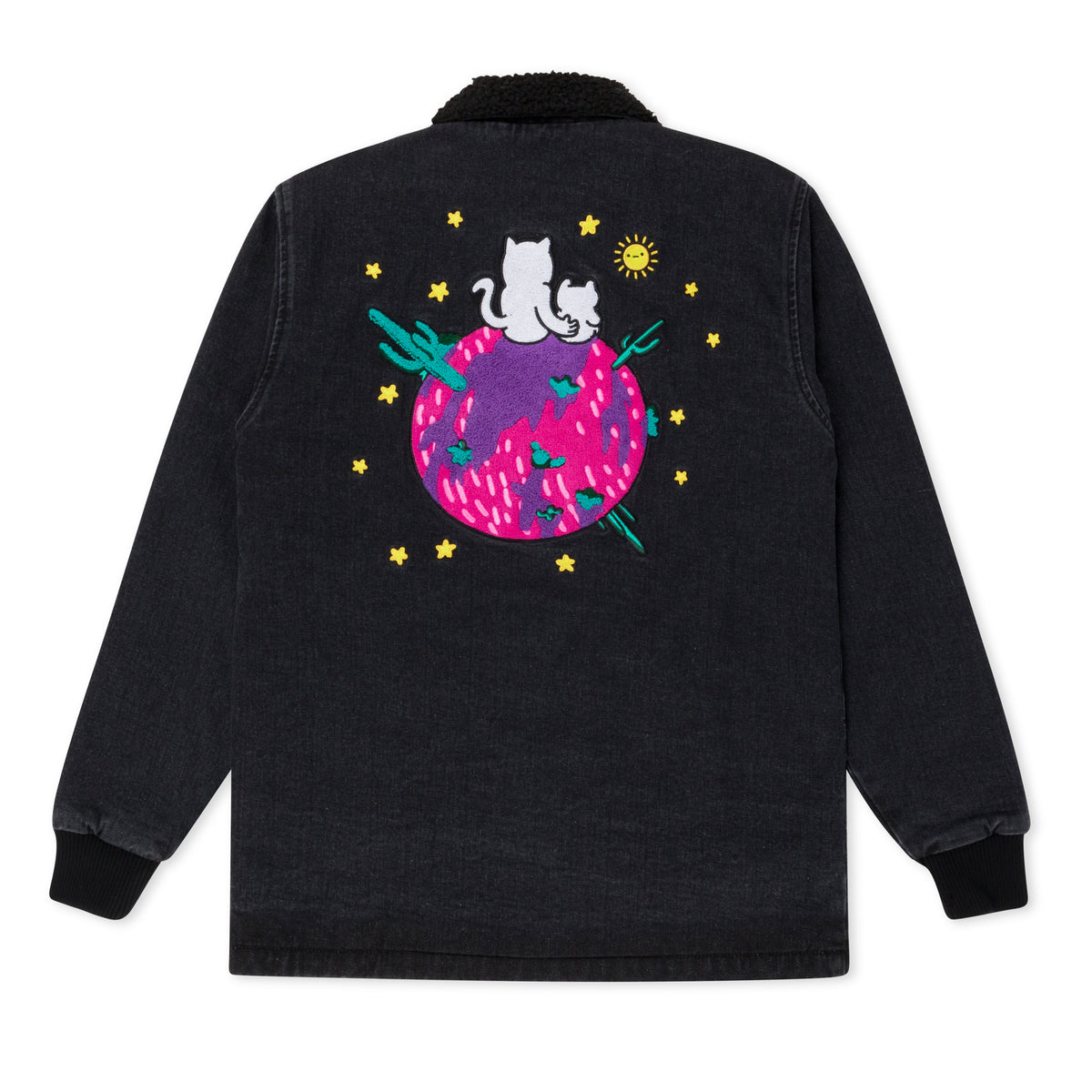 RIPNDIP Buddies In Space Jacket (Black Denim Wash)