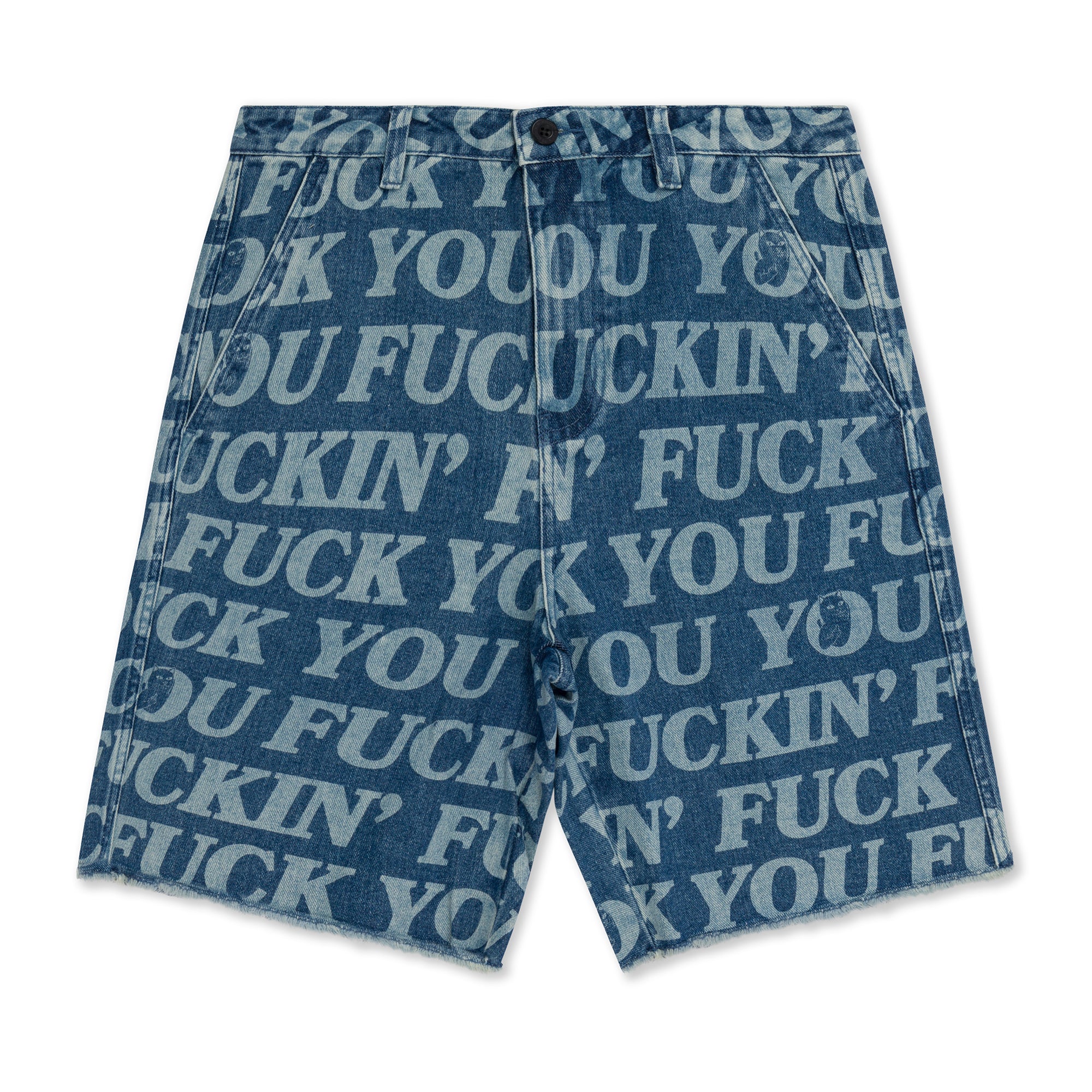 Fuckin Fuck Denim Shorts (Medium Wash) – RIPNDIP