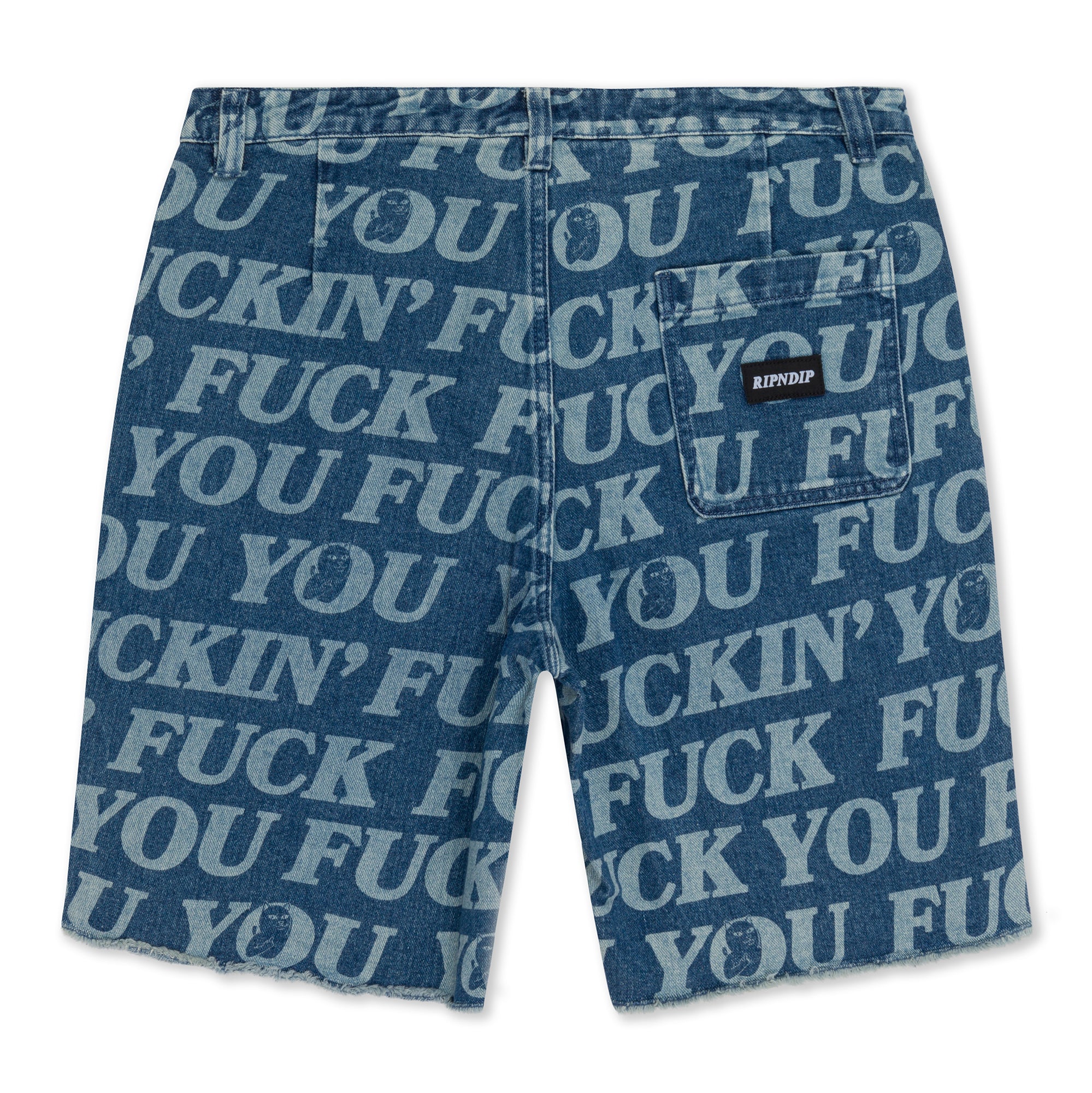 Fuckin Fuck Denim Shorts (Medium Wash) – RIPNDIP
