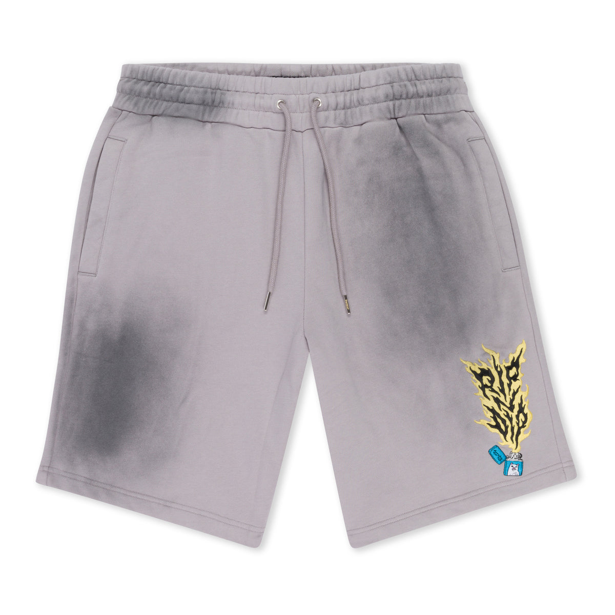 RIPNDIP Ripnlit Sweatshorts (Charcoal Faded Dye)