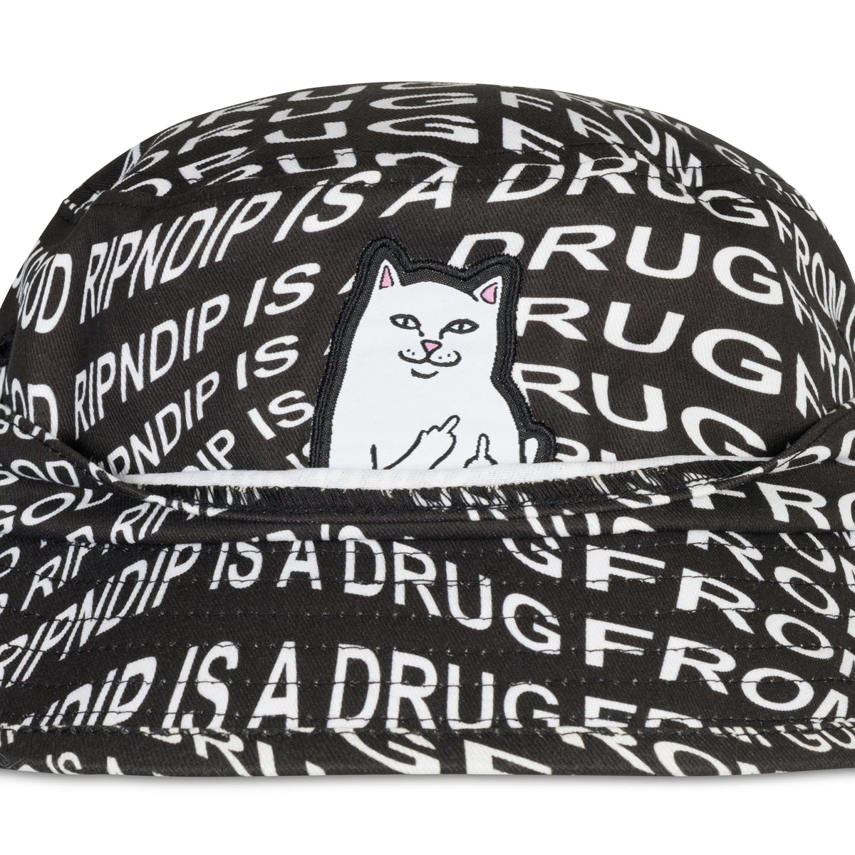RIPNDIP Drug From God Lord Nermal Bucket Hat (Black)