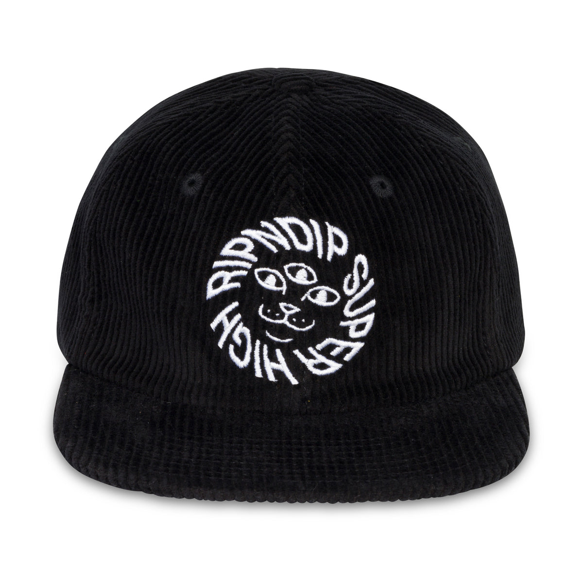 RIPNDIP Kinetic Field 6 Panel Corduroy Strapback (Black)