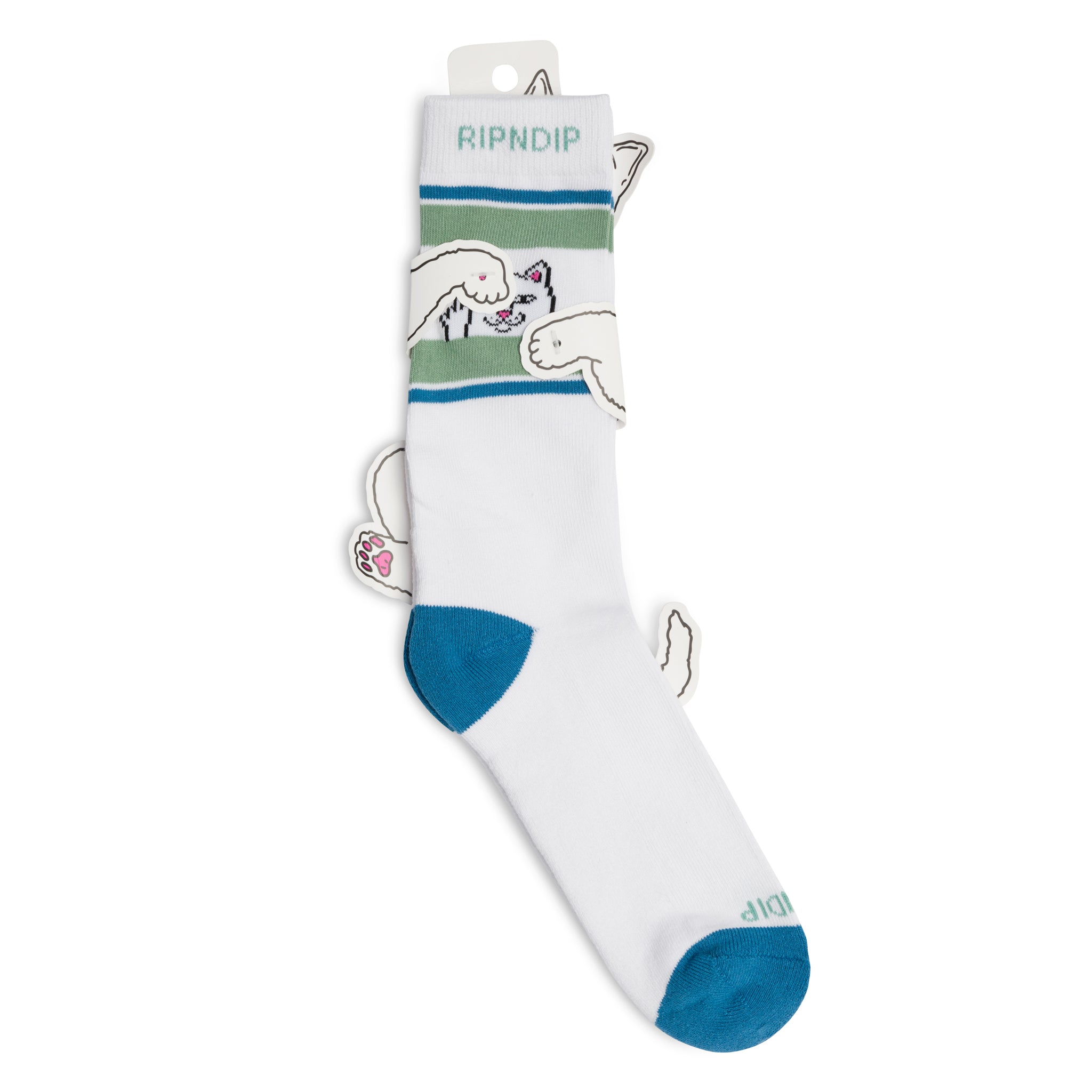 RIPNDIP Peeking Nermal Socks (Pine / Slate)