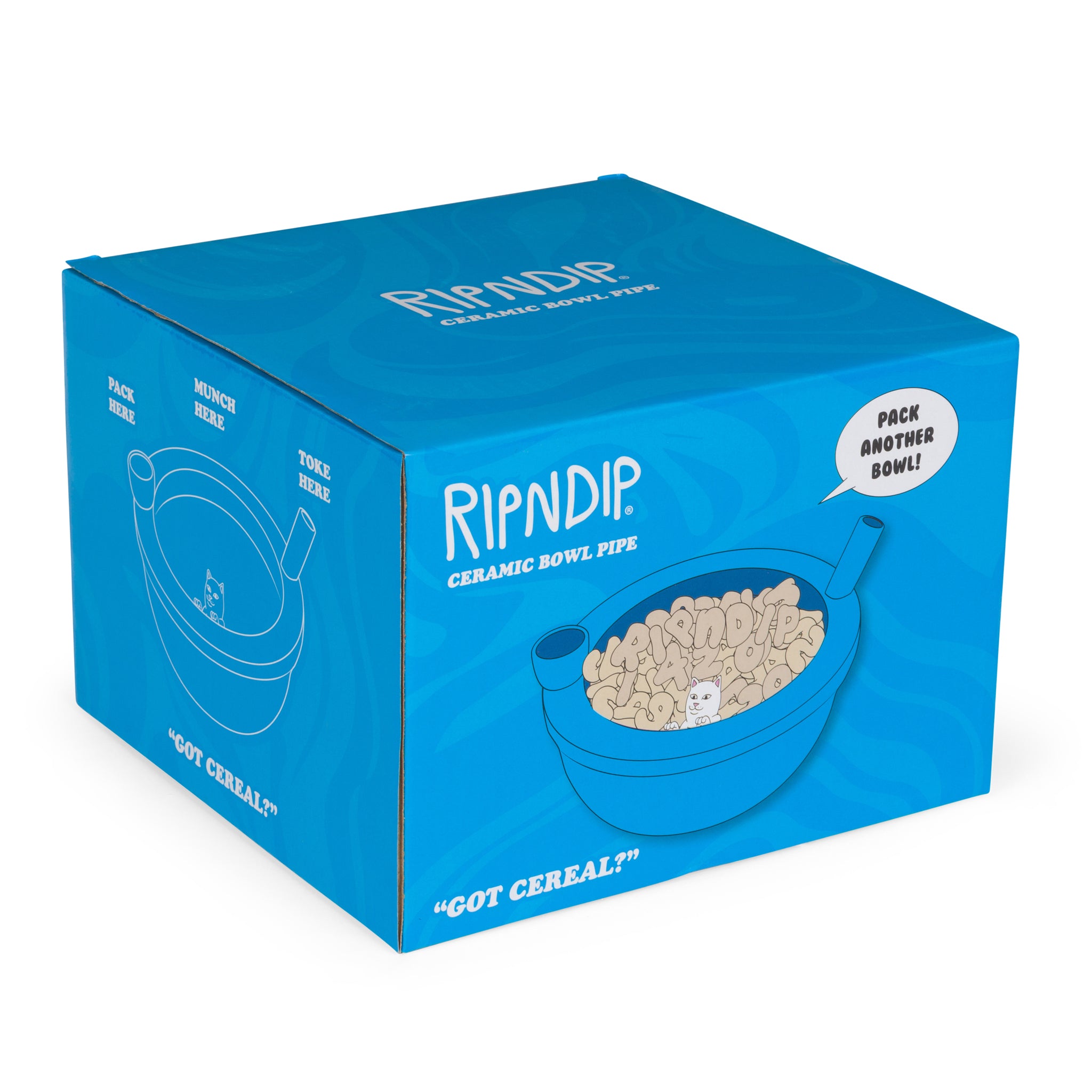 RIPNDIP Lord Nermal Wake And Bake Cereal Bowl (Blue)
