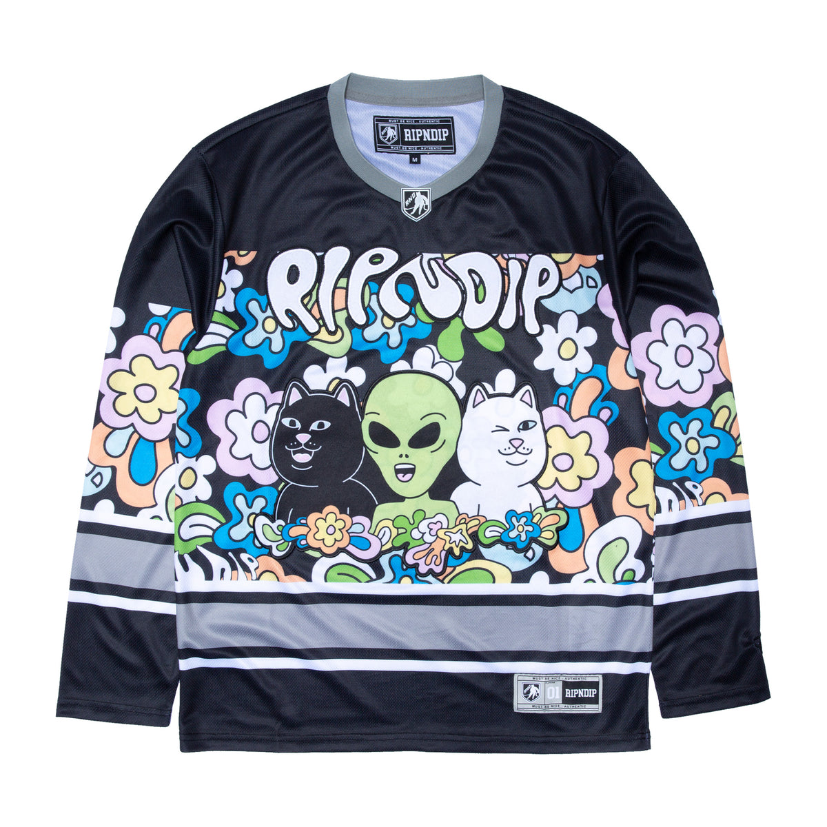 RIPNDIP Flower Child Hockey Jersey (Black)