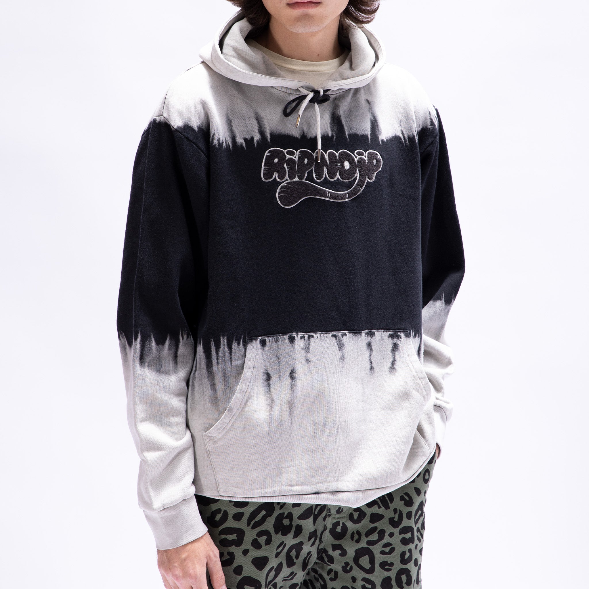 351541 Ripntail Hoodie (Tan/Black Stripe Dye)