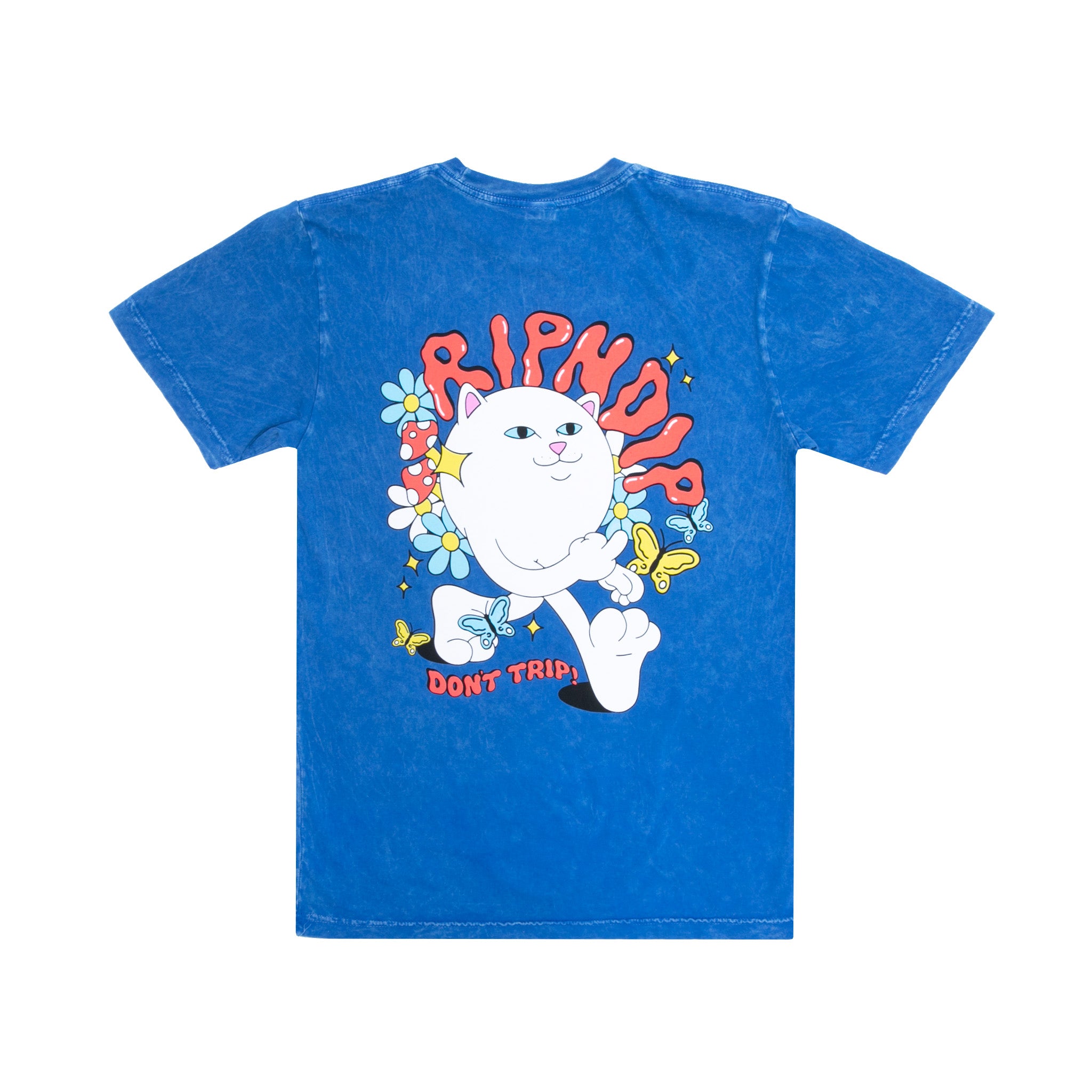 RIPNDIP Dont Trip Tee (Cornflower Blue Mineral Wash)