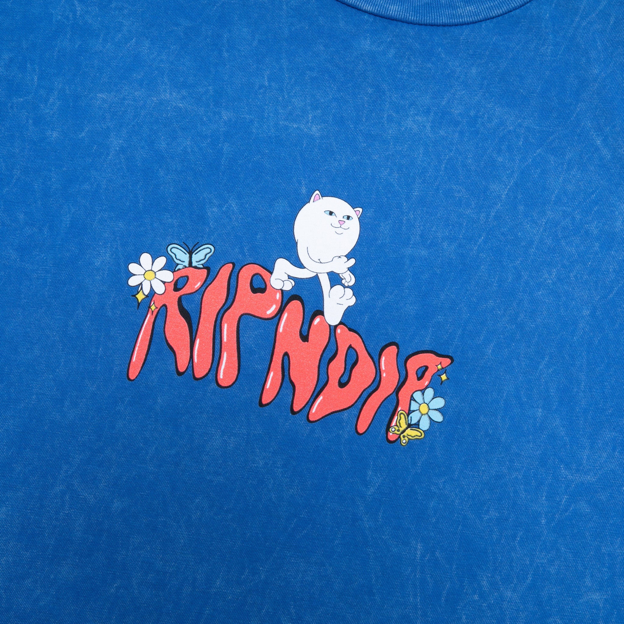 RIPNDIP Dont Trip Tee (Cornflower Blue Mineral Wash)