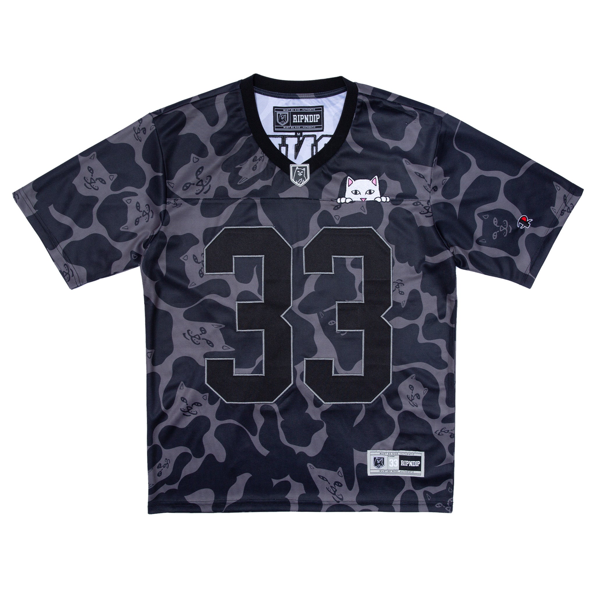 RIPNDIP Peeking Nermal Football Jersey (Black Camo)