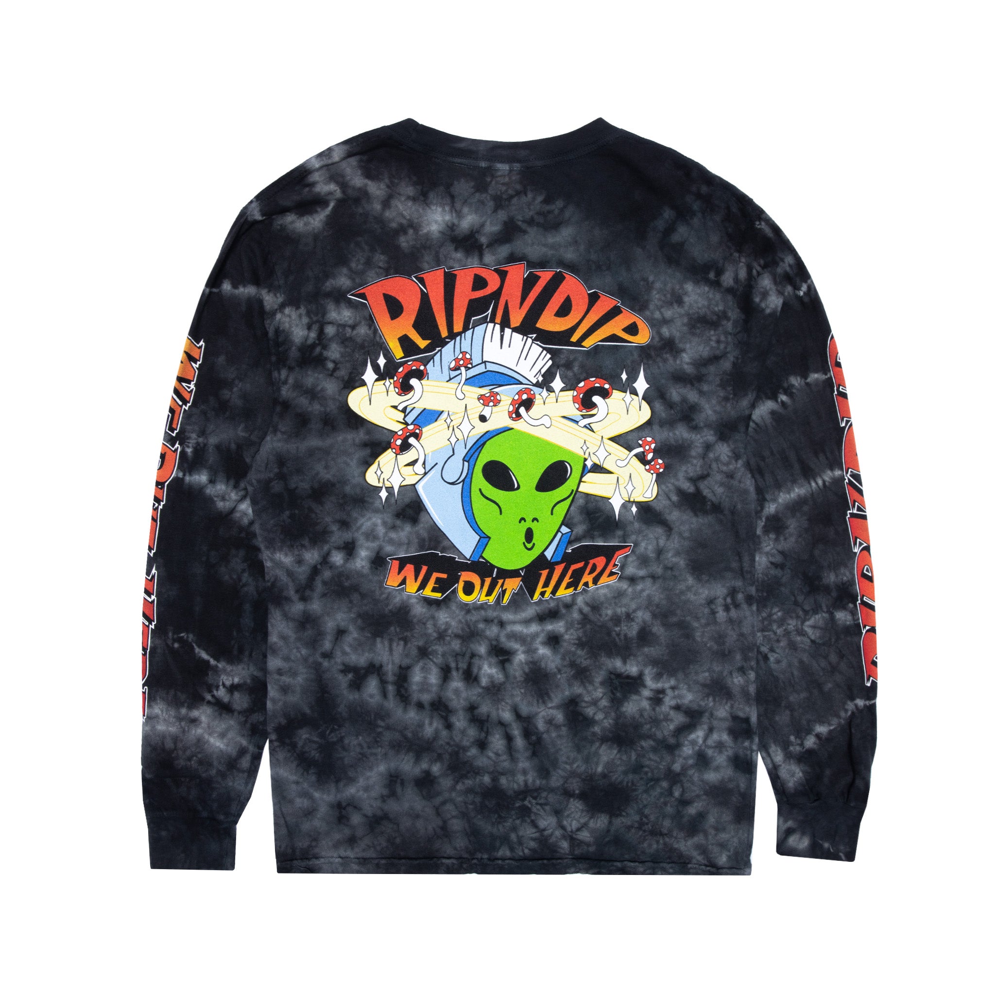 RIPNDIP Out Of This World Long Sleeve (Black Lightning Wash)
