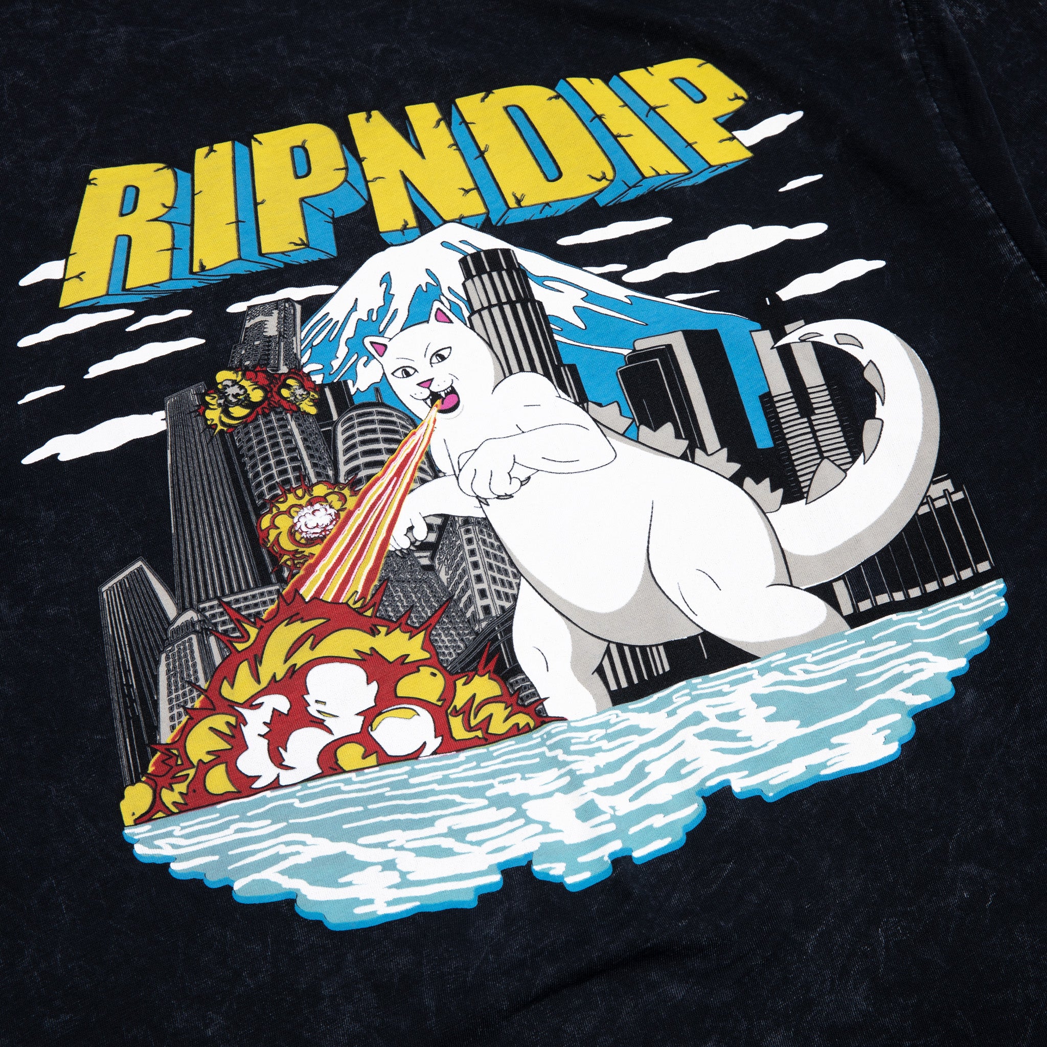 RIPNDIP Nermzilla Long Sleeve (Black Mineral Wash)