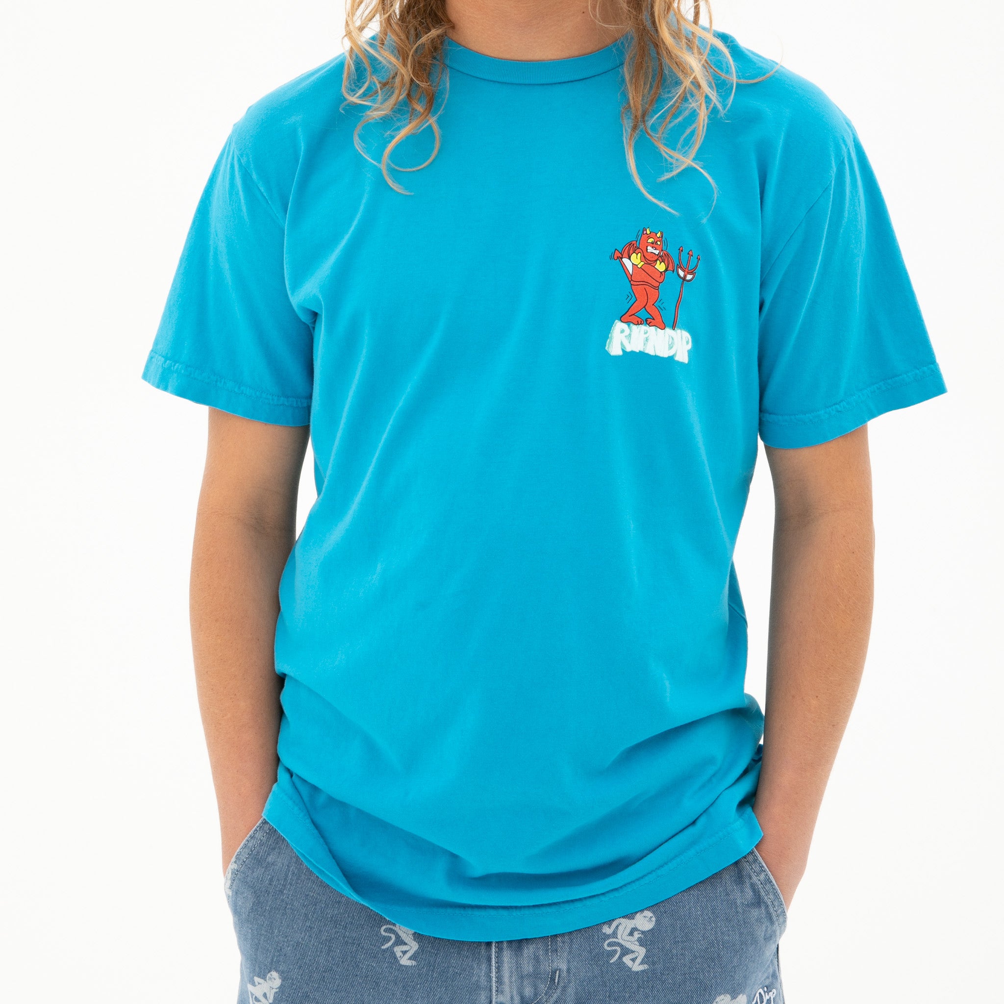 RIPNDIP Heck Freezes Over Tee (Azure Blue)