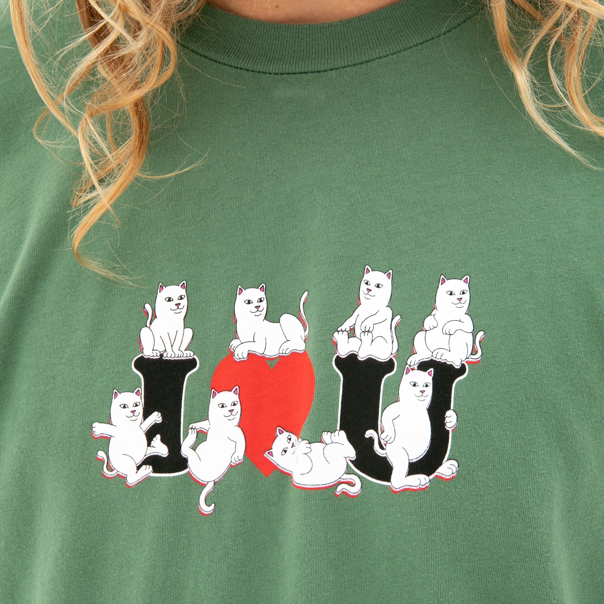 RIPNDIP I Heart U Tee (Olive)