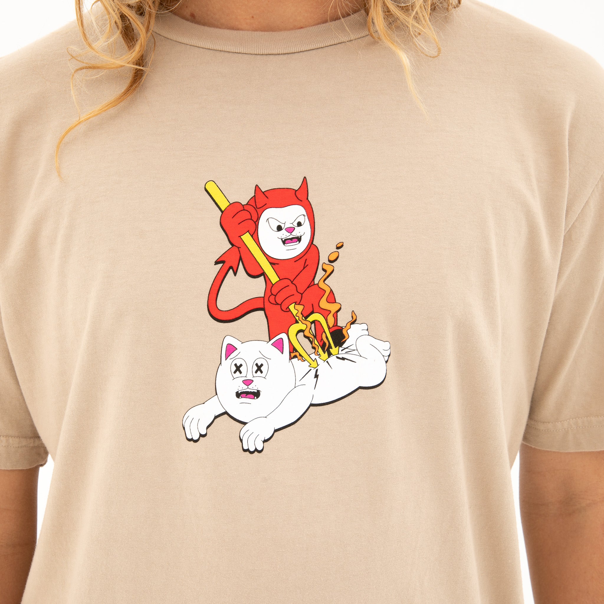 RIPNDIP Branded Tee (Almond)