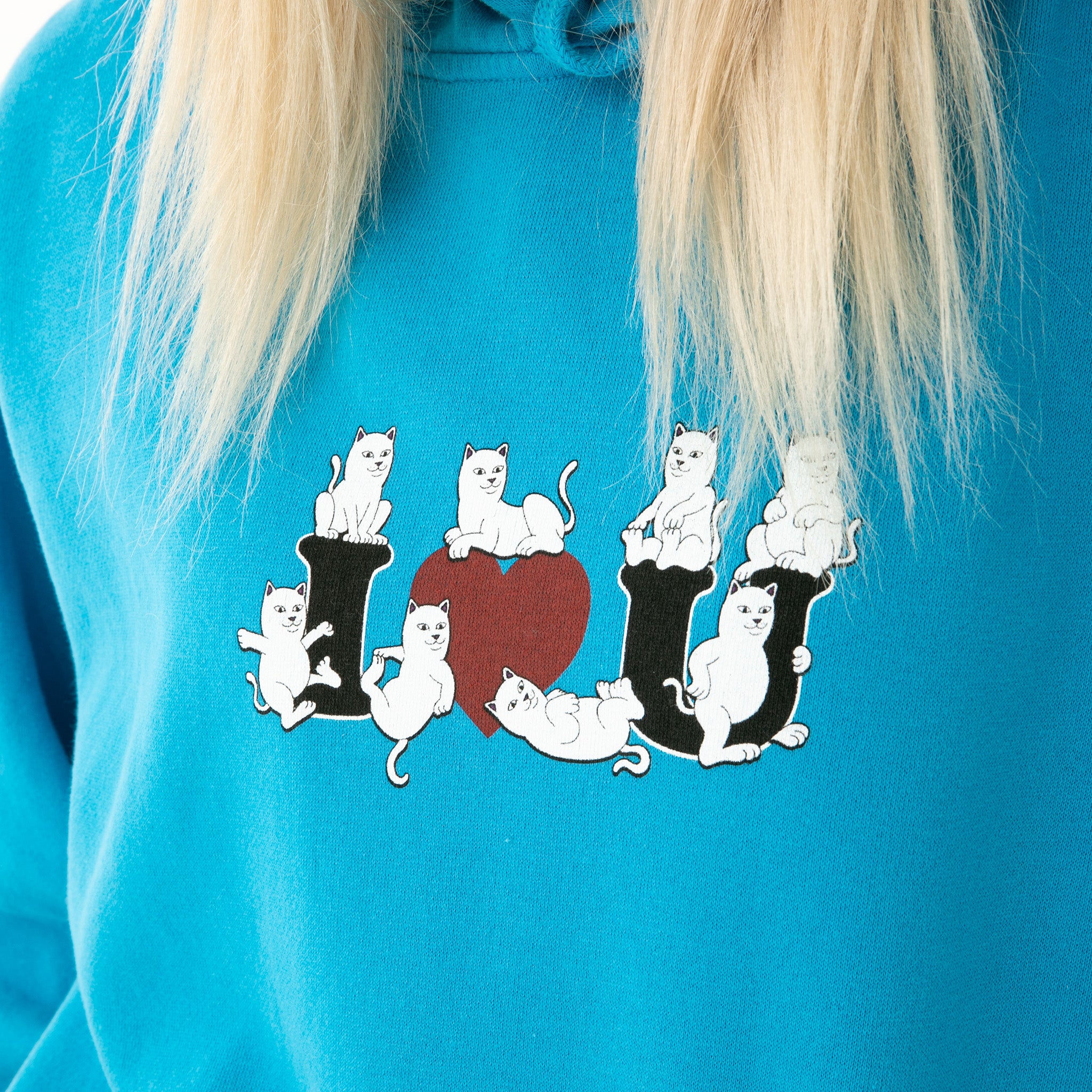 RIPNDIP I Heart U Hoodie (Azure Blue)