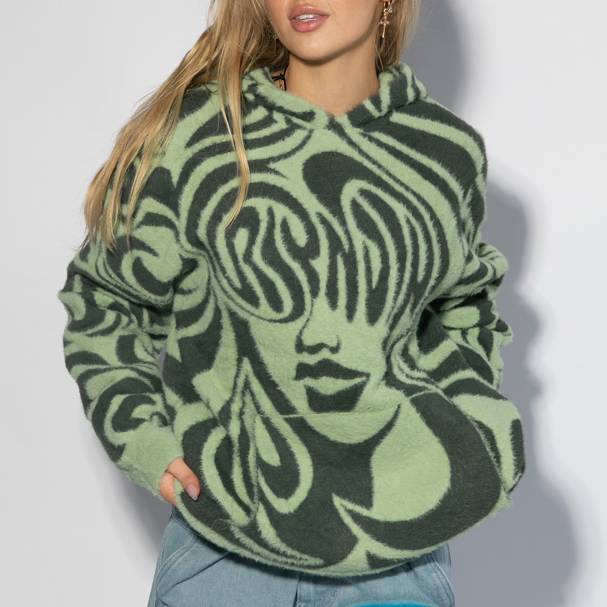 368222 Beautiful Fomo Mohair Hoodie (Pistachio)