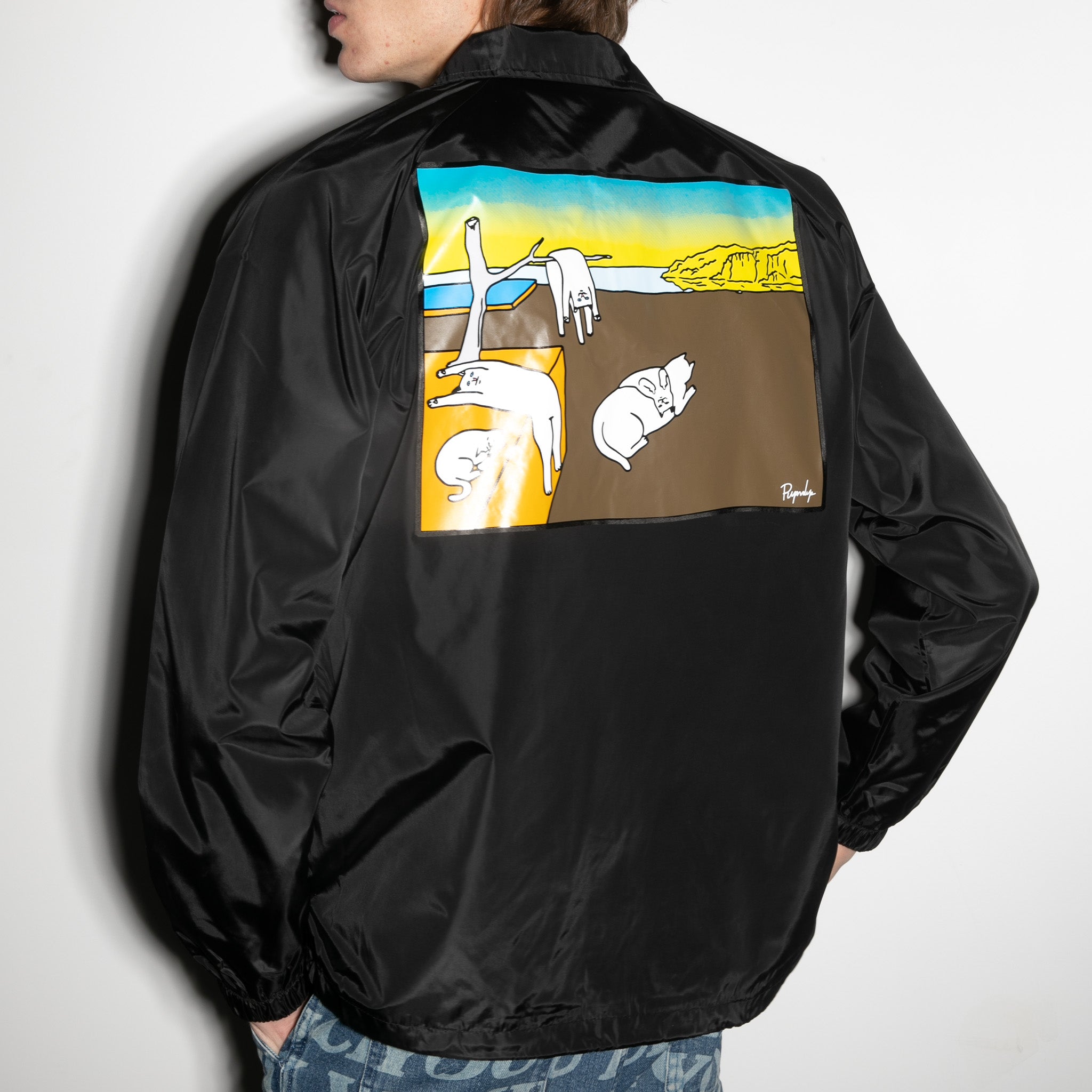 【RIPNDIP】COCO NERMAL COACHES JACKET （S） Nermali Coaches Jacket (Black) – RIPNDIP