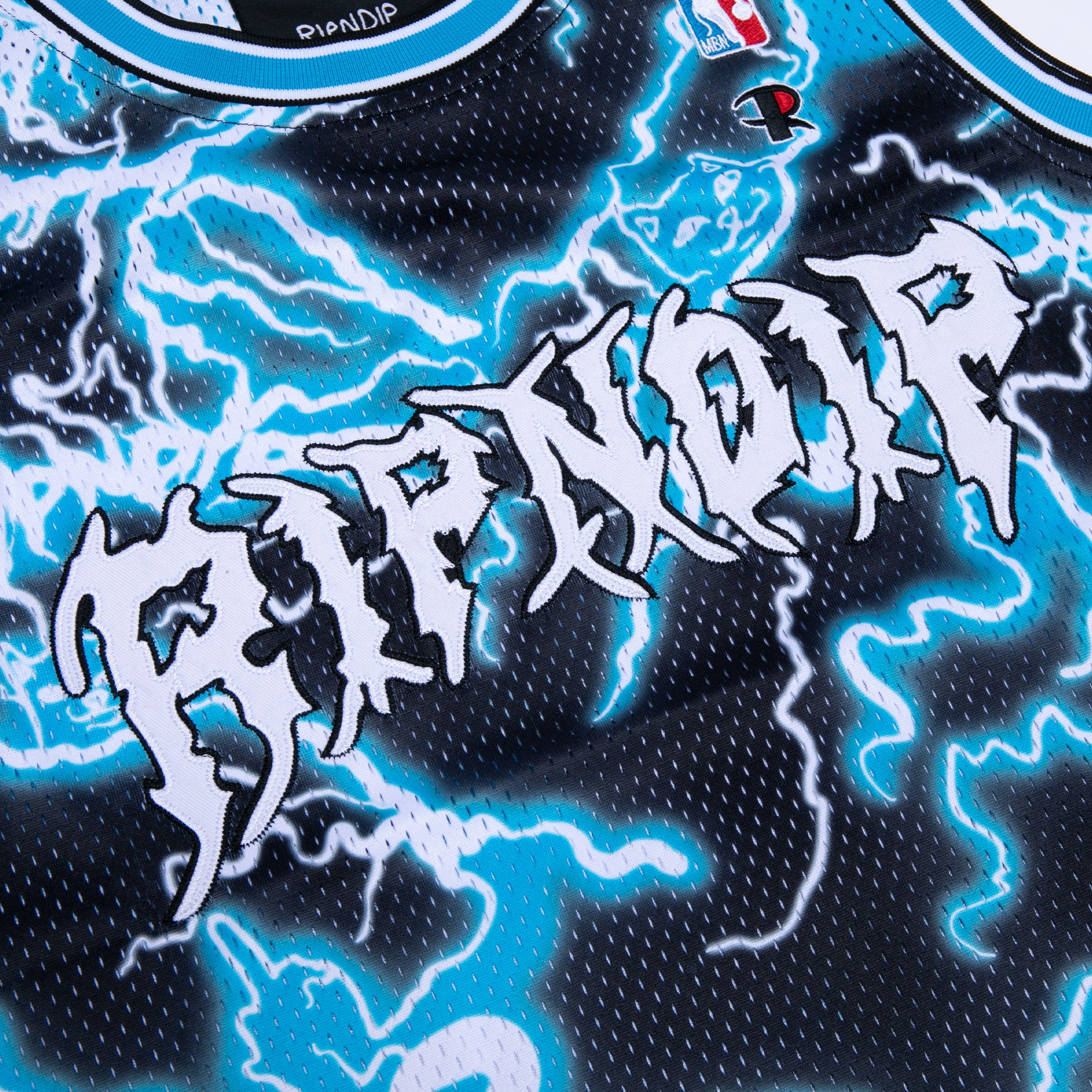 398101 Nikola Basketball Jersey (Black/Blue)