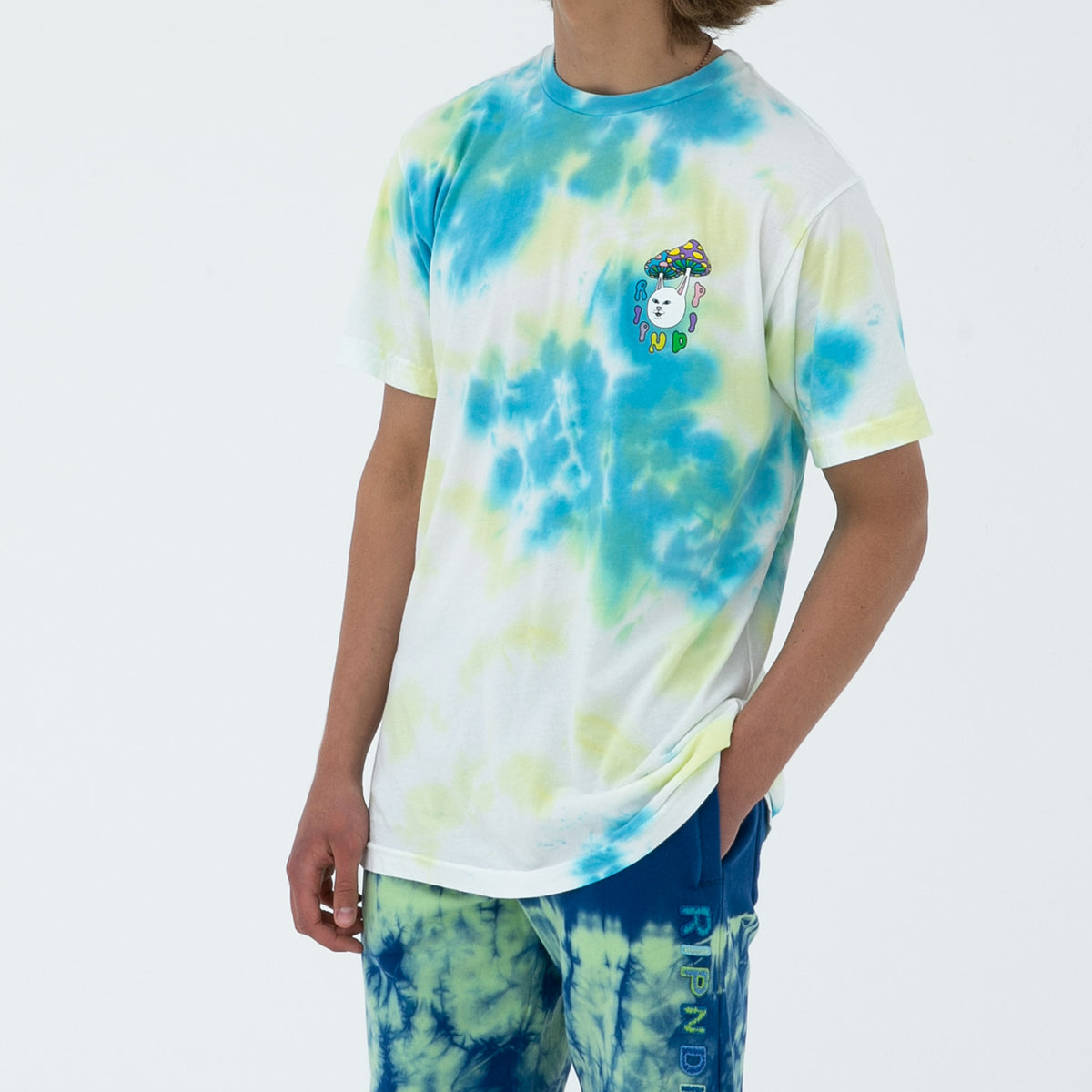 RIPNDIP Boomer Gang Tee (Yellow/Blue Acid Wash)