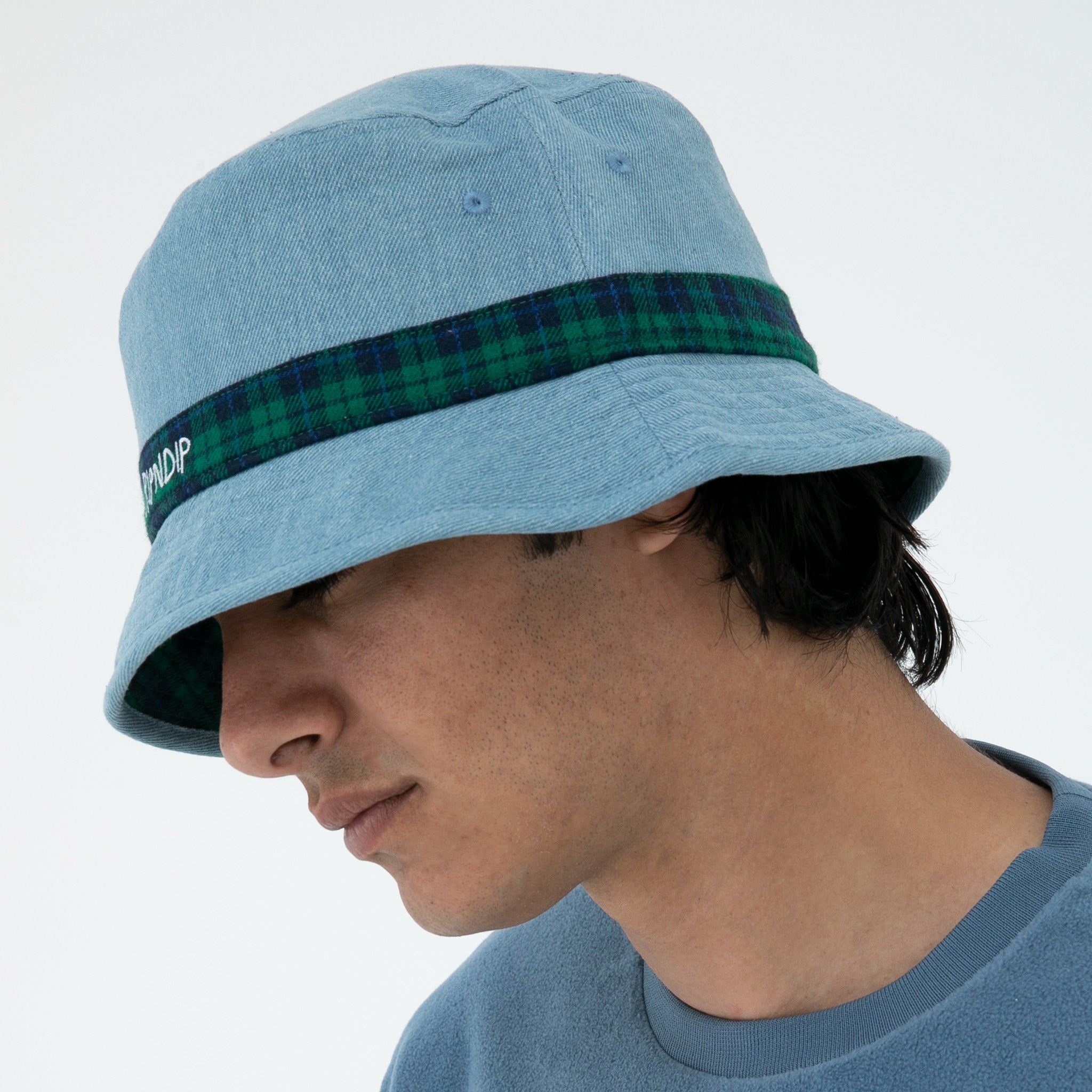 RIPNDIP The Echo Denim Bucket Hat (Navy)