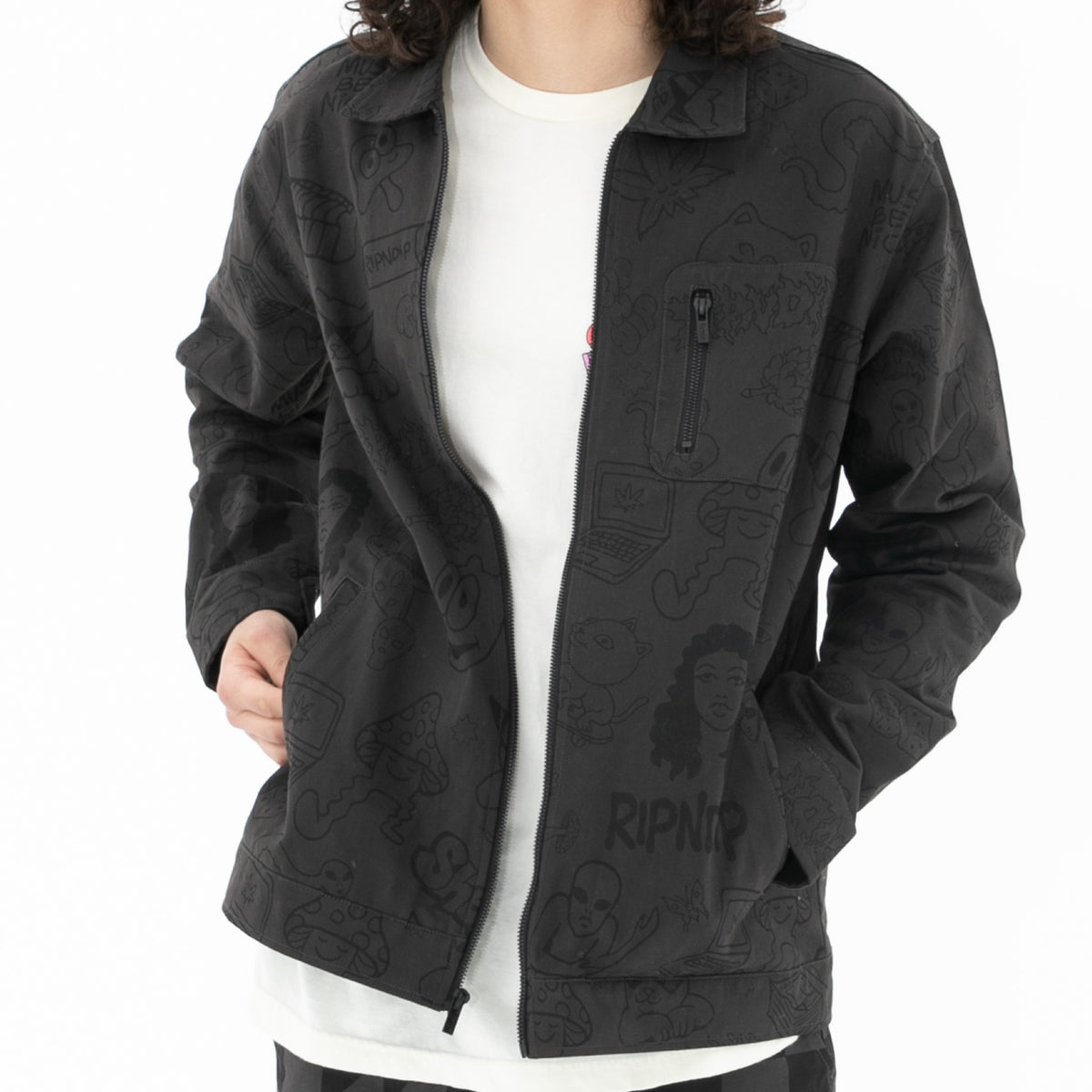 RIPNDIP Nerm Doodle Work Jacket (Chocolate)