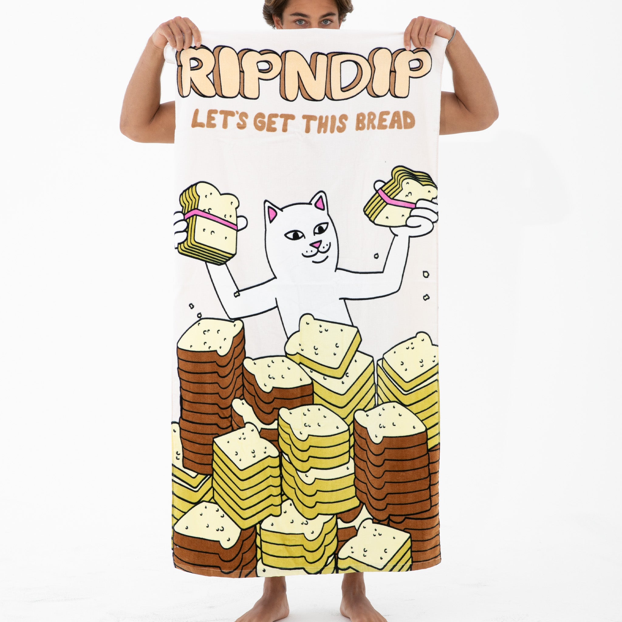 Lets Get This Bread Beach Towel – RIPNDIP
