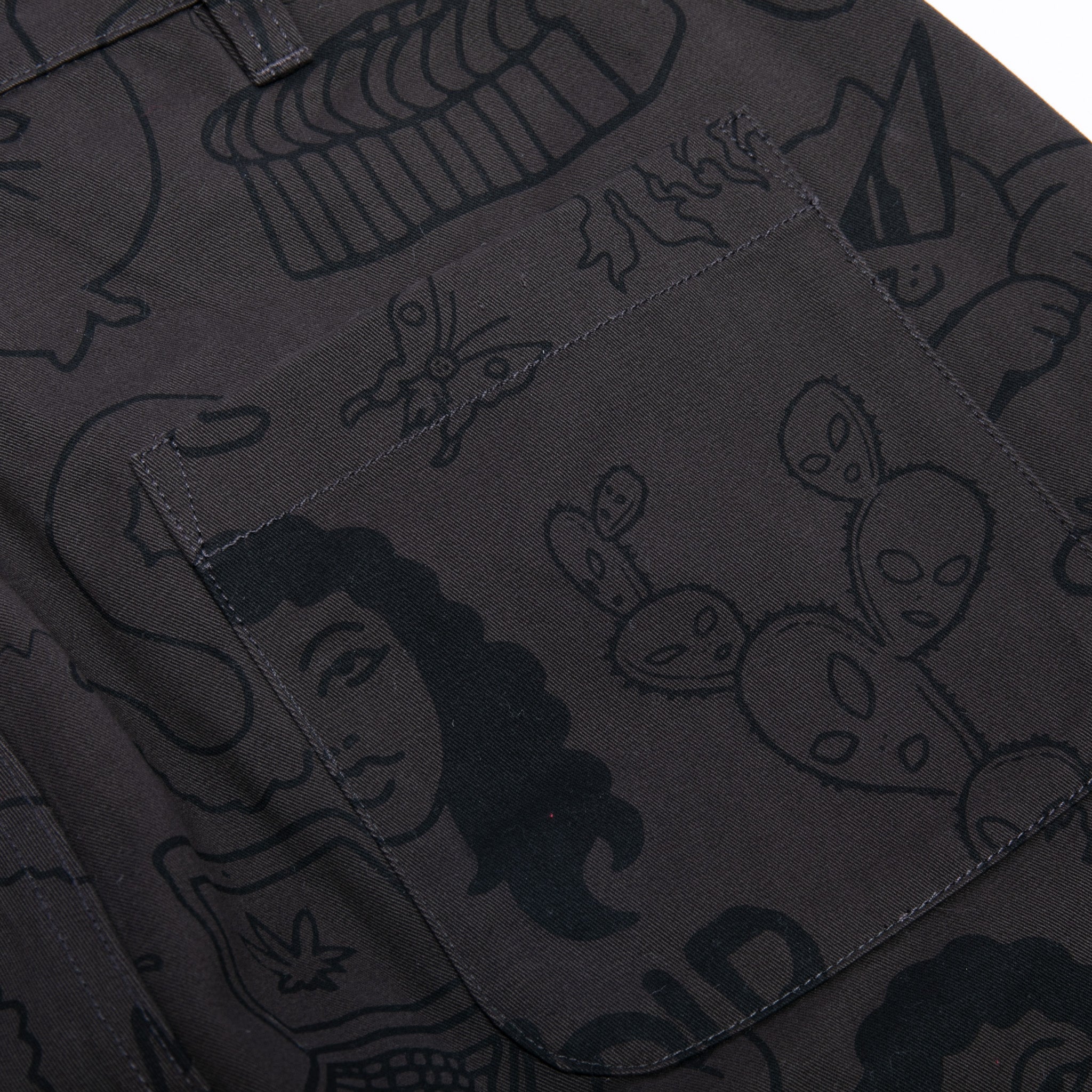 RIPNDIP Nerm Doodle Cotton Twill Pants (Chocolate)
