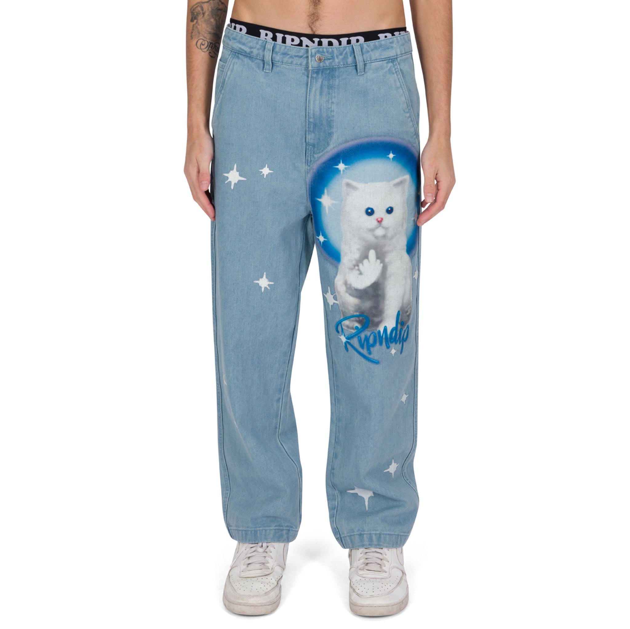 368211 Sprinkles Wide Leg Denim Pants (Medium Wash)