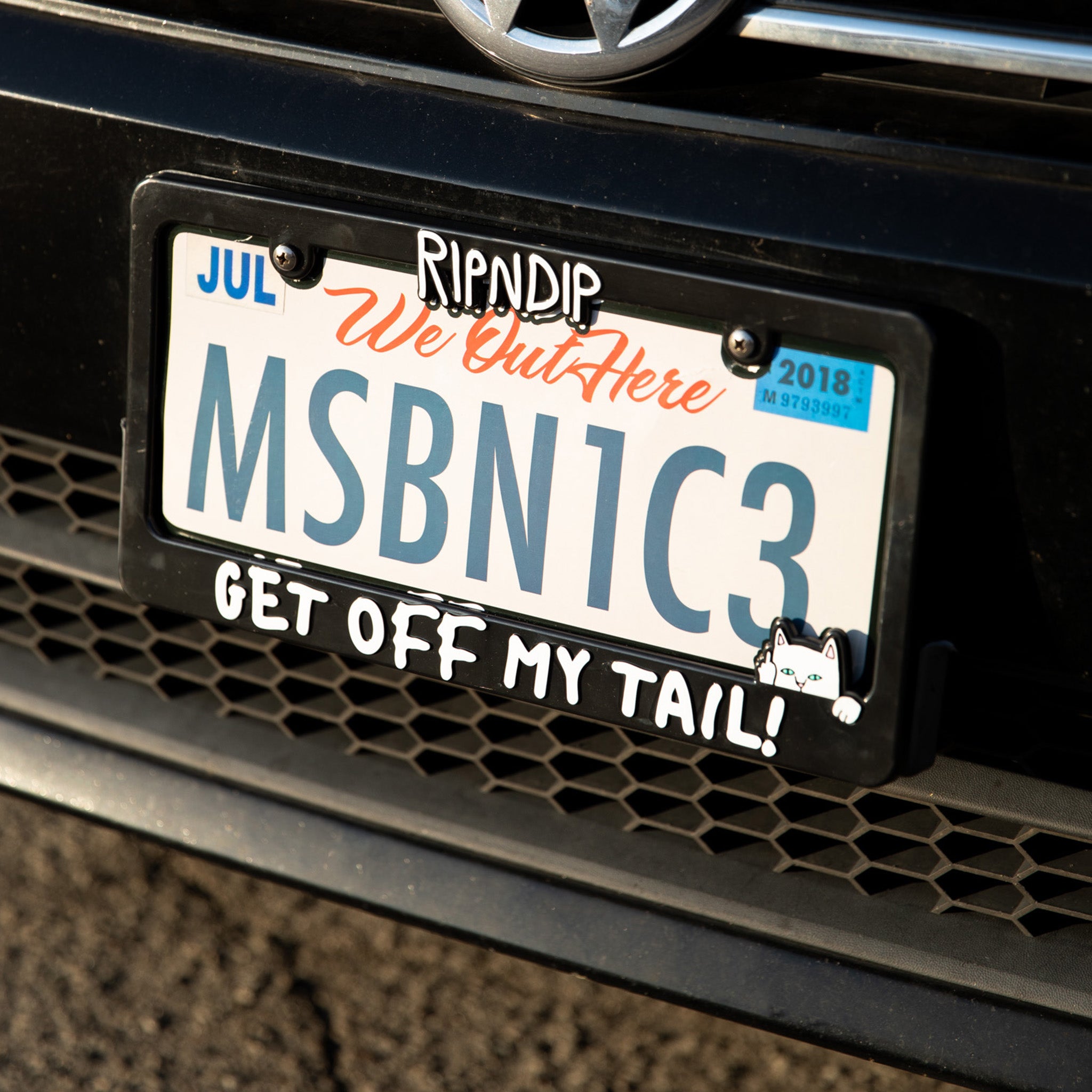 Tailgate License Plate Frame (Black) - Ripndip