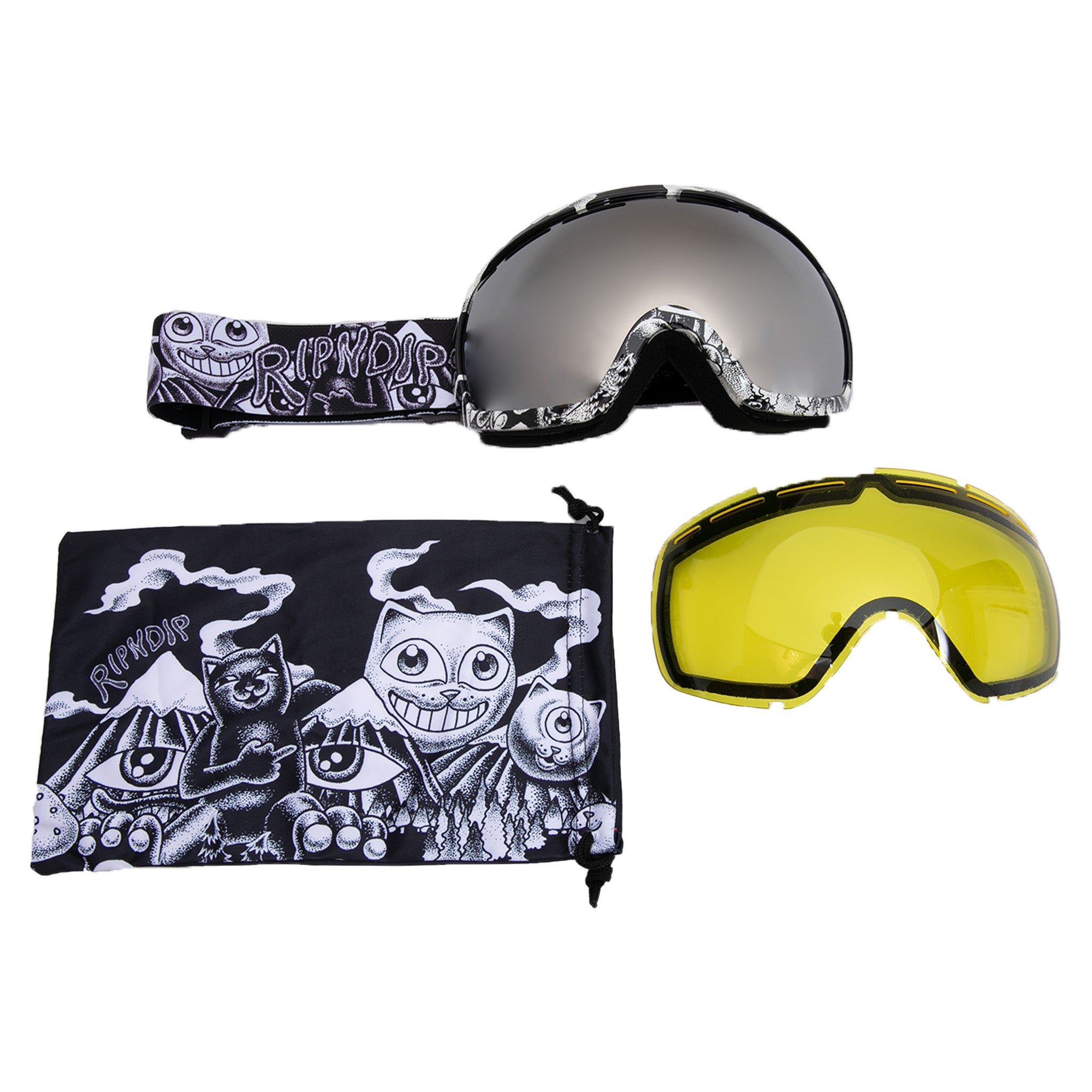 RIPNDIP Dark Twisted Fantasy Snow Goggles (Black/White)