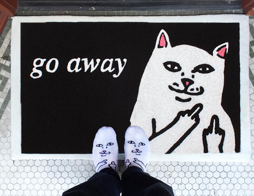 Go Away Rug (Black) – RIPNDIP