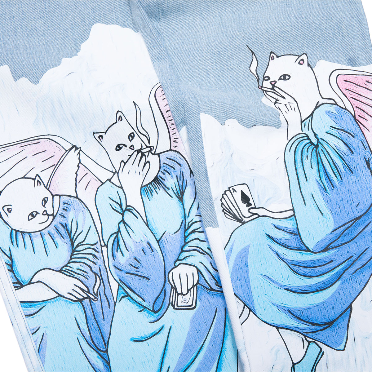 RIPNDIP Heaven And Hell Denim Pants (Light Wash)