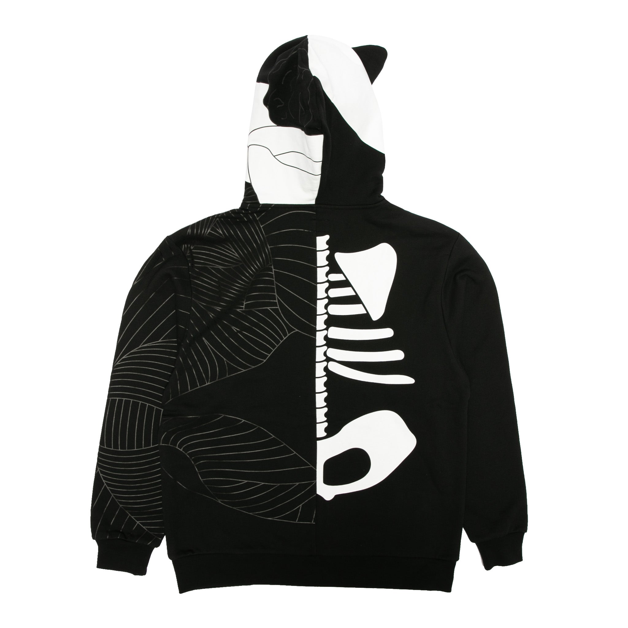 RIPNDIP Skelly Anatomy Full Zip Hoodie (Black/White)