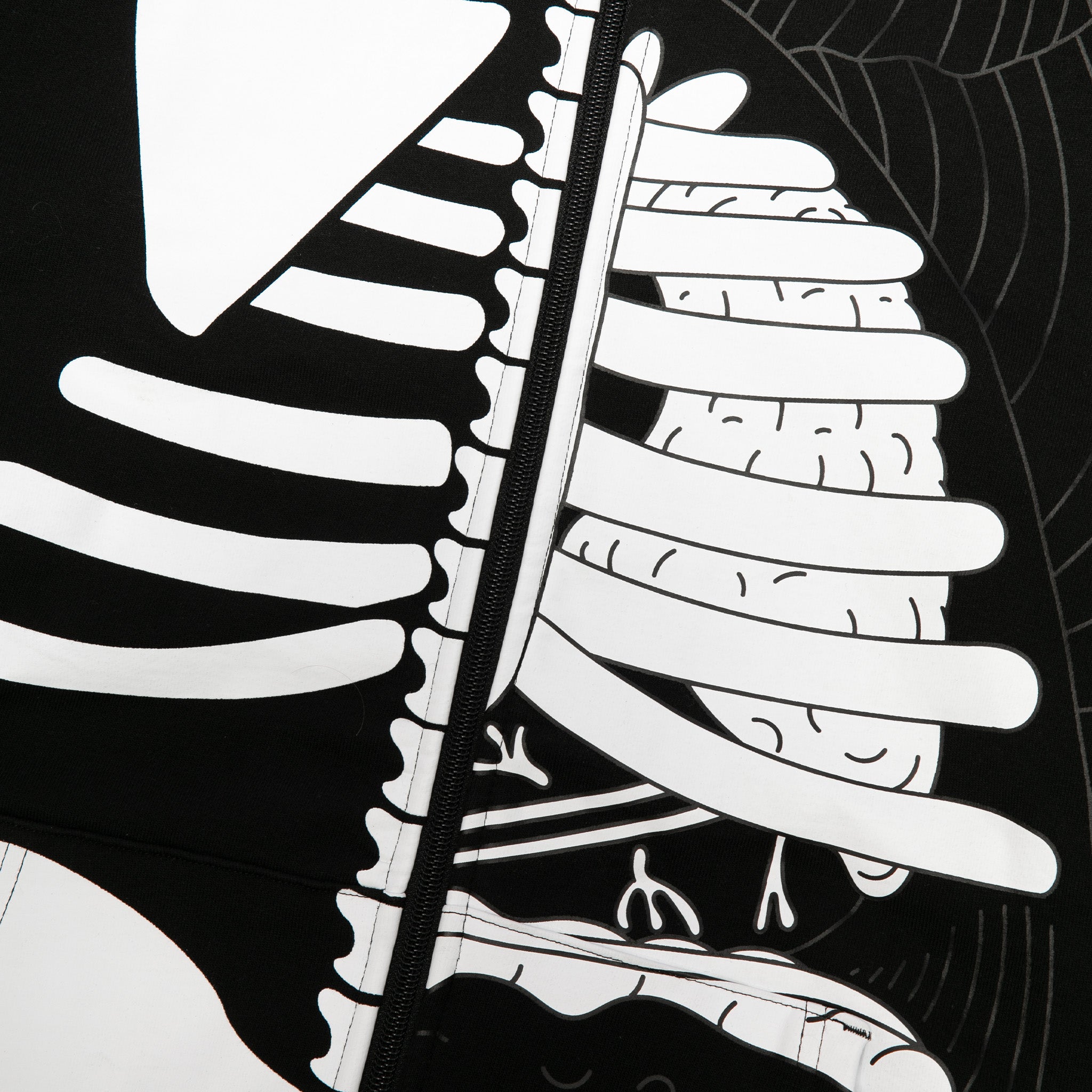 RIPNDIP Skelly Anatomy Full Zip Hoodie (Black/White)