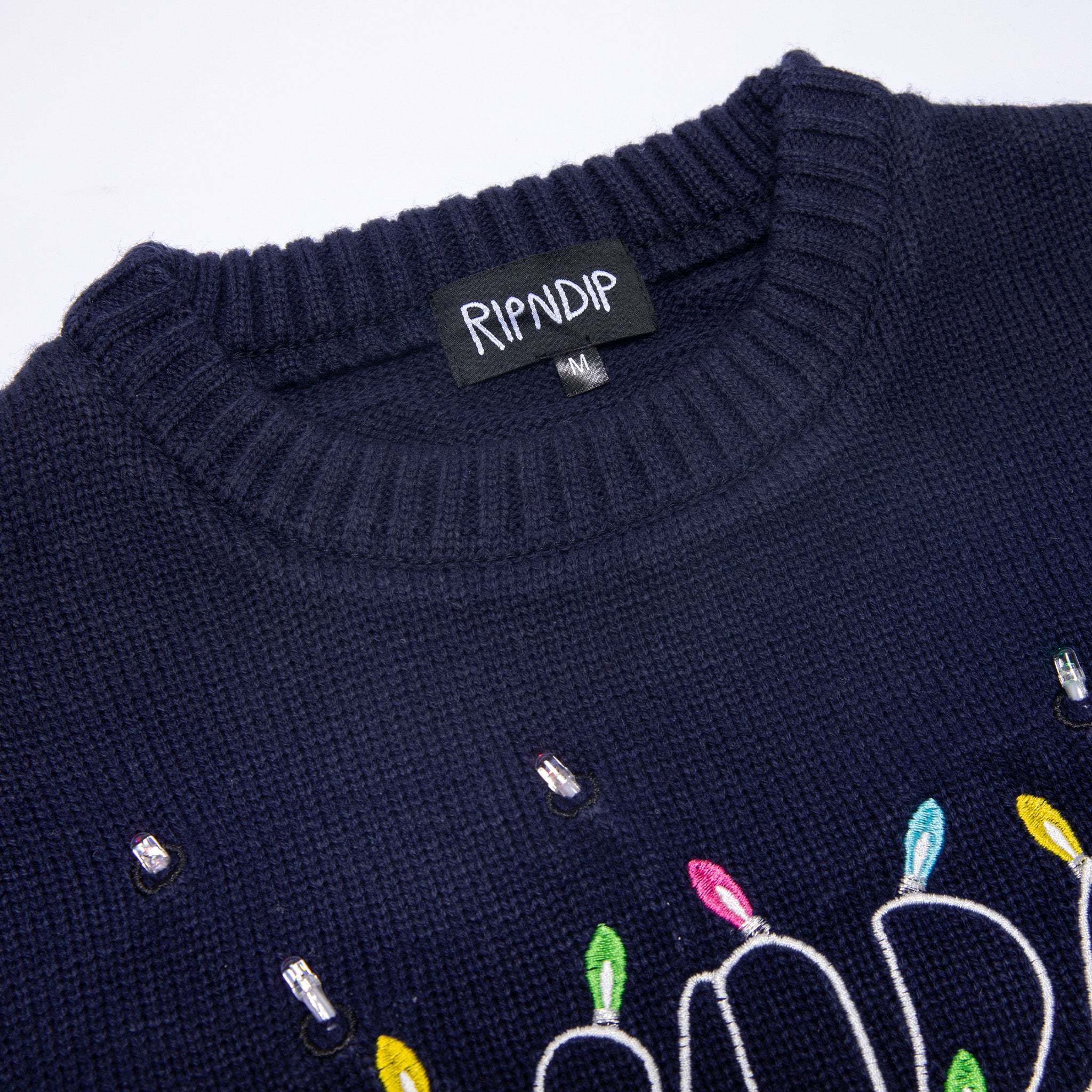 RIPNDIP Electrifying Santa Light Up Sweater (Navy)
