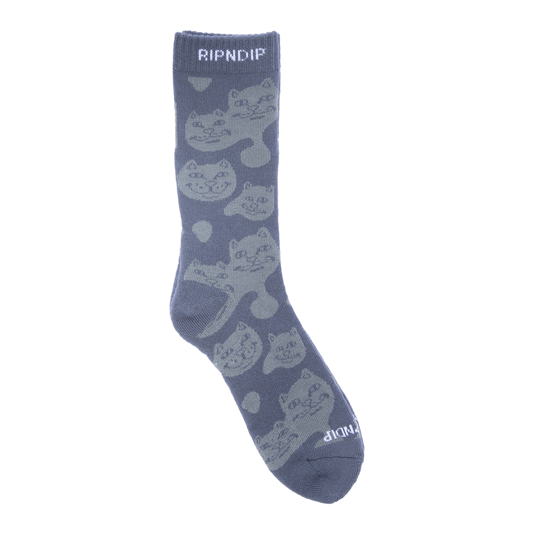 RIPNDIP Many Faces Socks (Charcoal)