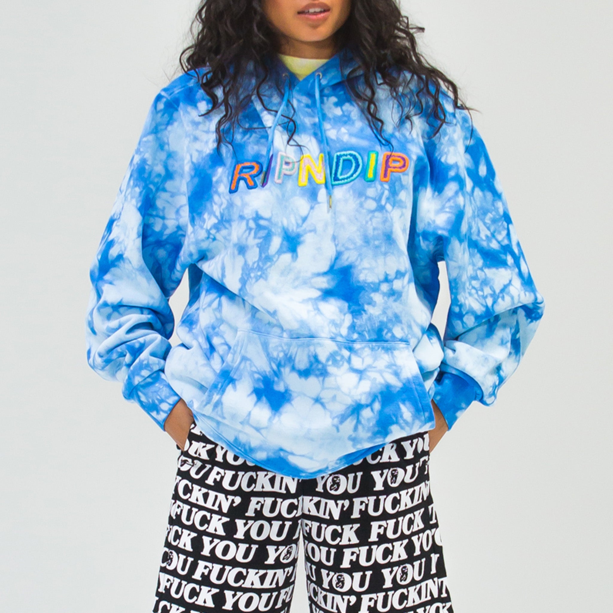 RIPNDIP Prisma Hoodie (Blue Lightning Wash)