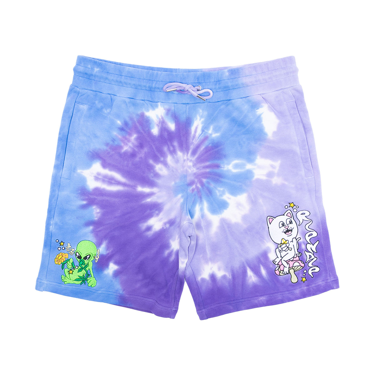 RIPNDIP Friday Jr Sweatshorts (Purple/Lilac Spiral Dye)