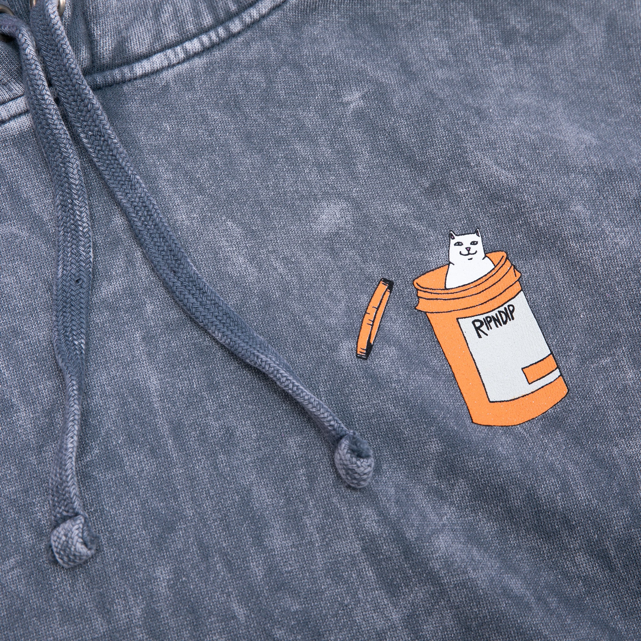 RIPNDIP Nermal Pills Hoodie (Grey Mineral Wash)