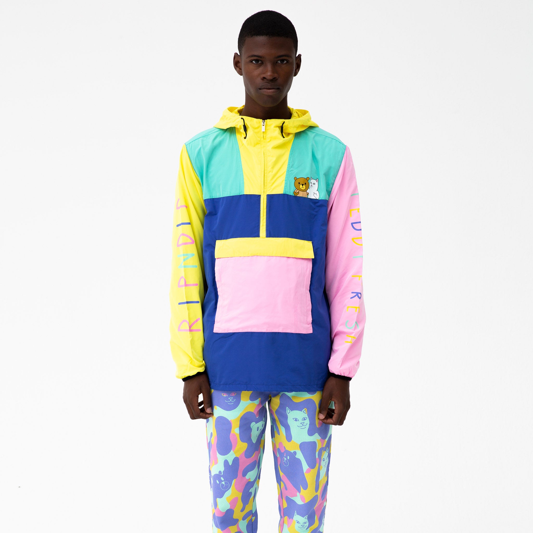RipNDip Ripndip Teddy Fresh Packable Anorak Jacket (Multi)