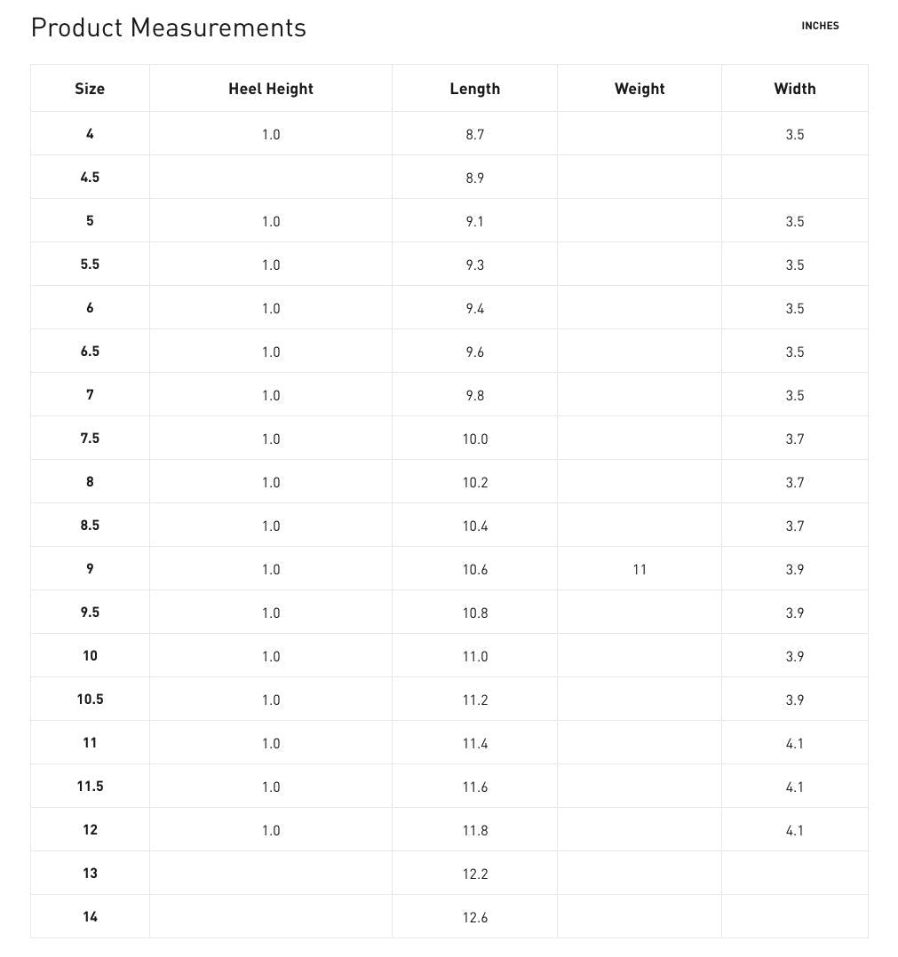 Product Measurements measurement diagram